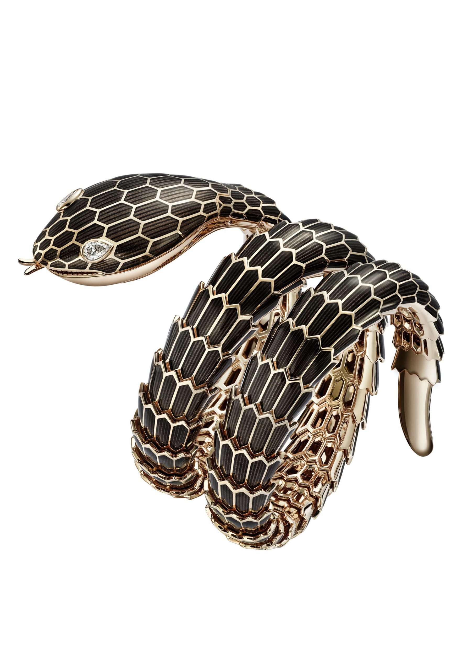 Bvlgari Serpenti Misteriosi High Jewellery luxury timepiece - detailed view