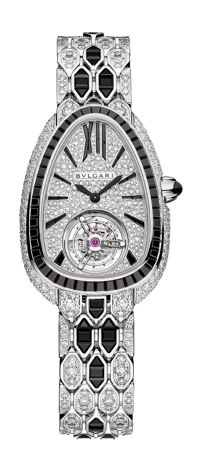 Bvlgari Serpenti Seduttori Tourbillon luxury timepiece - detailed view