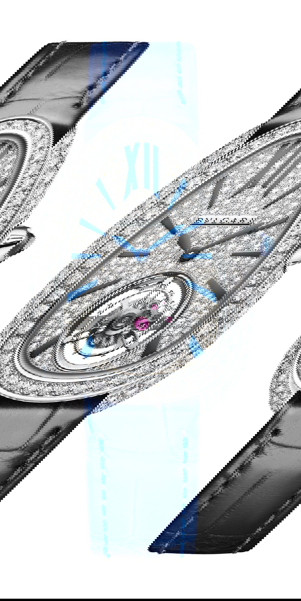 Bvlgari Serpenti Seduttori Tourbillon White Gold luxury timepiece - detailed view