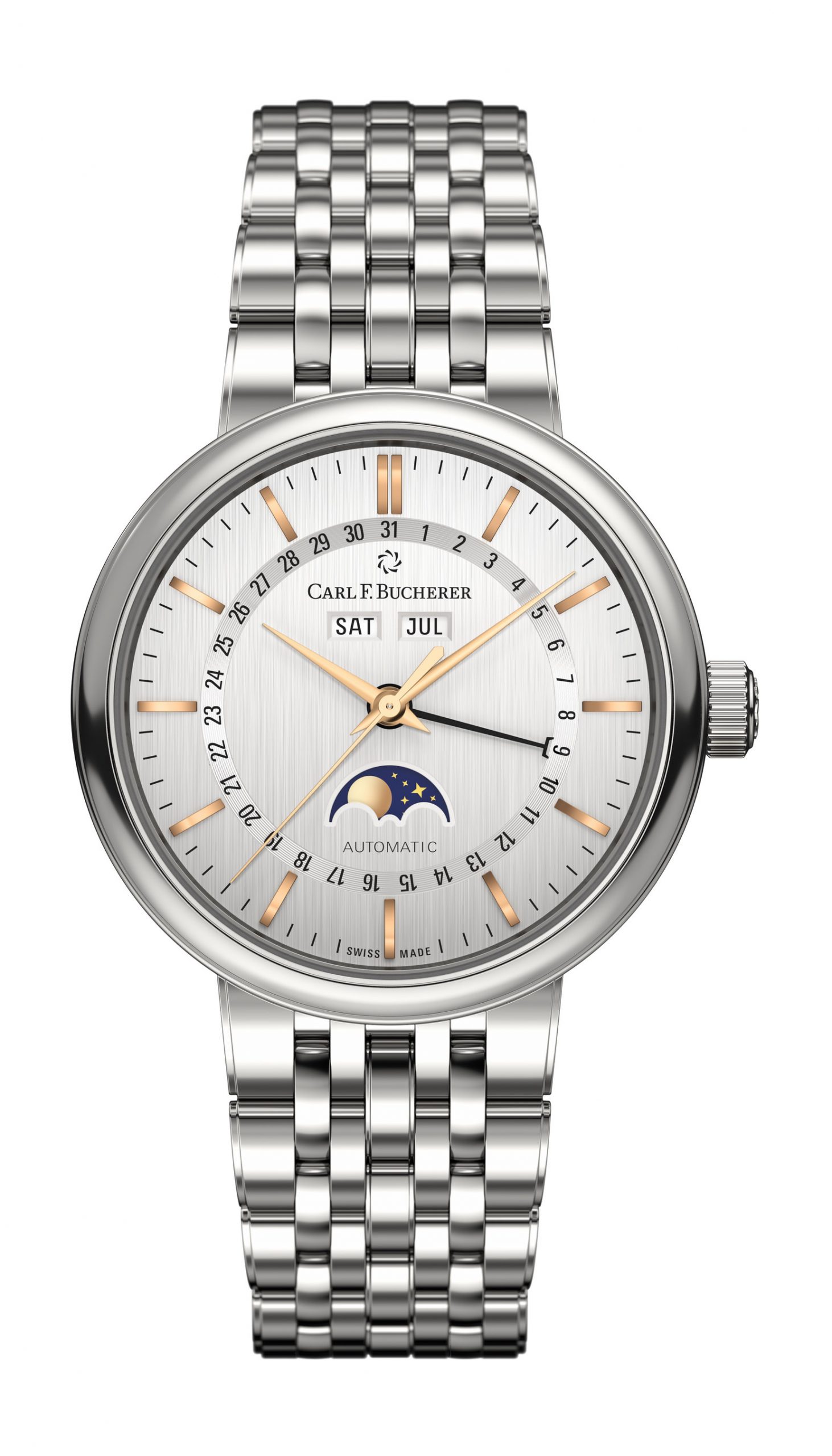 Carl F. Bucherer Adamavi Full Calendar luxury timepiece - detailed view