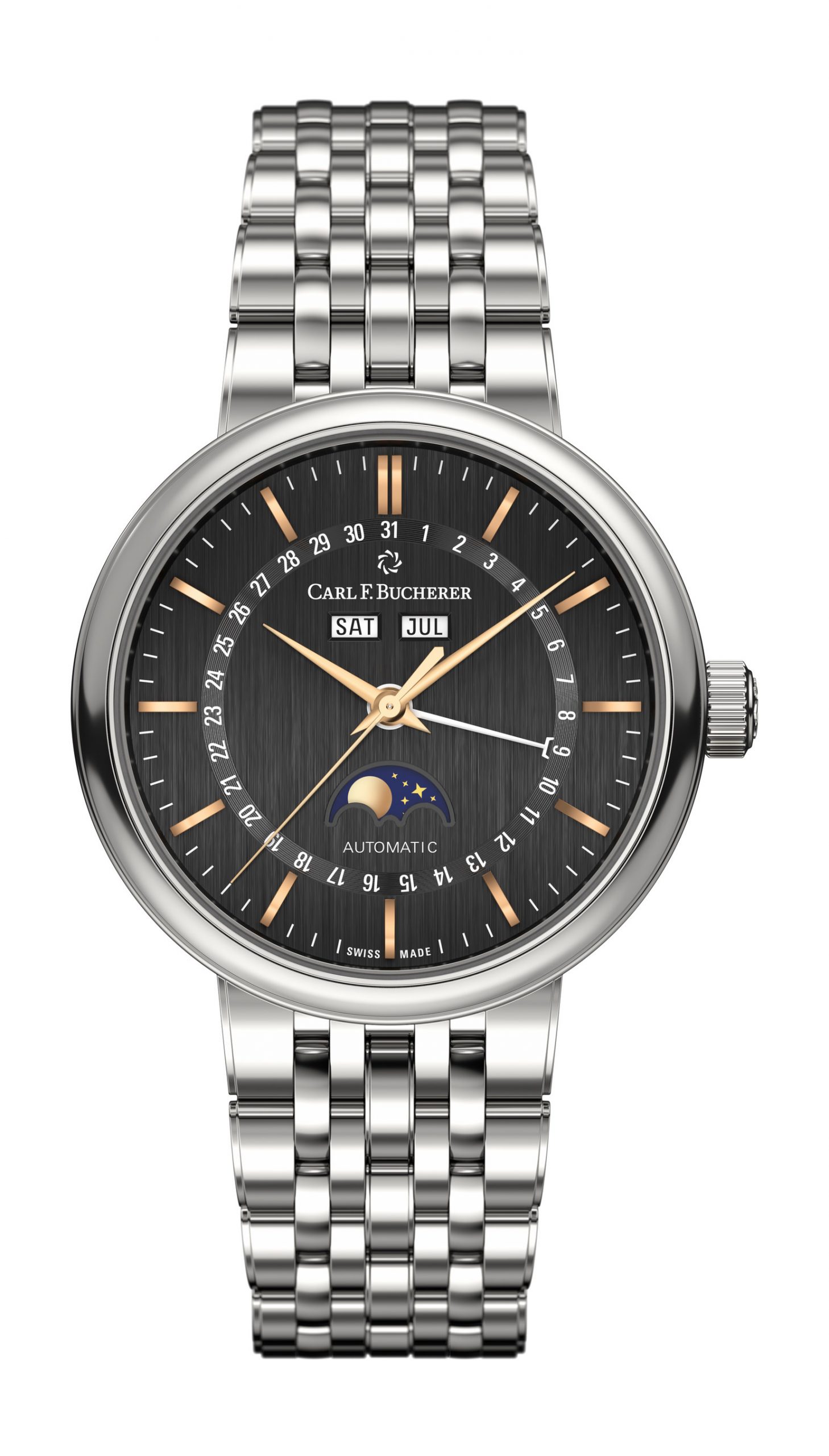 Carl F. Bucherer Adamavi Full Calendar luxury timepiece - detailed view