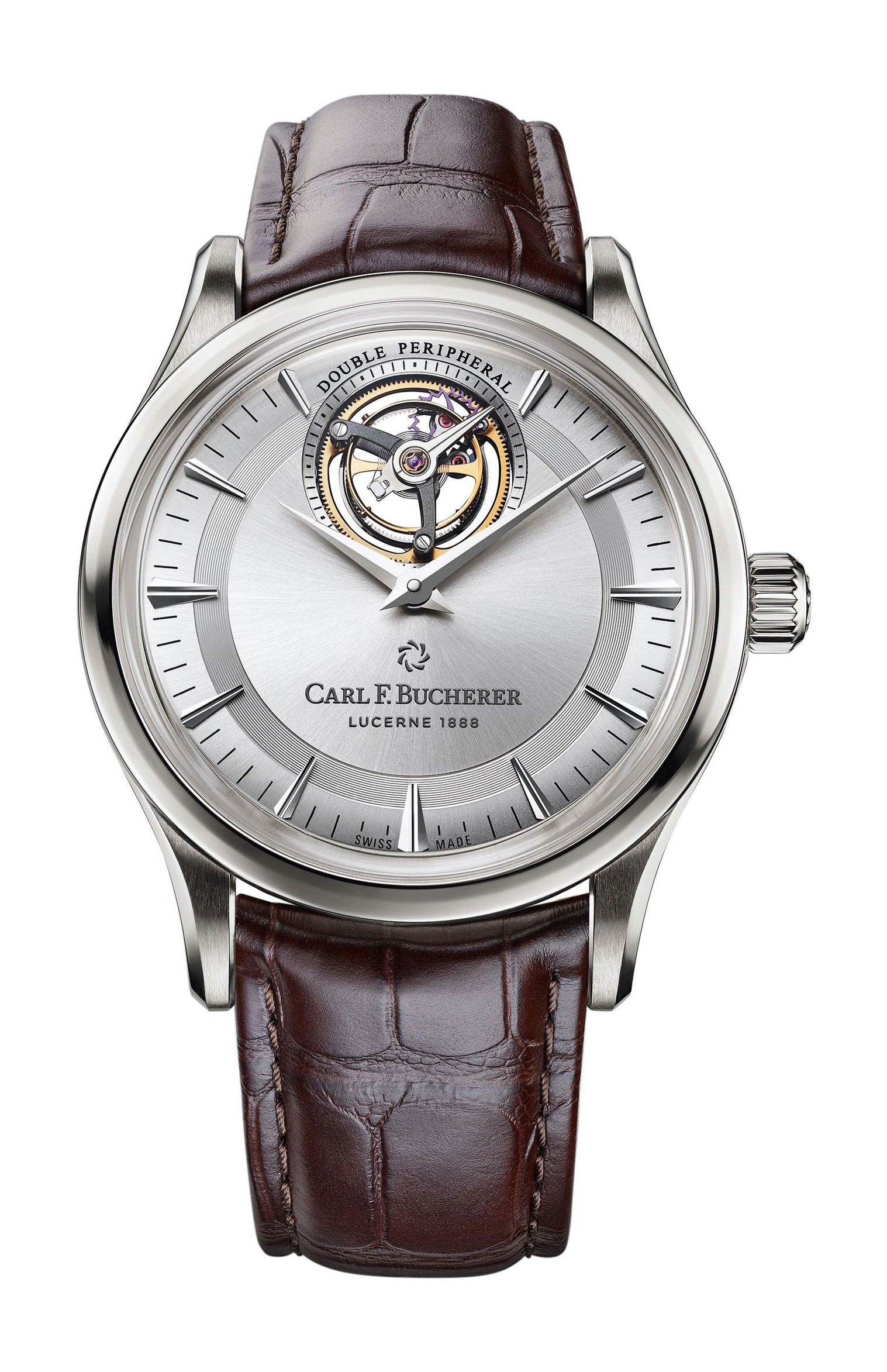Carl F. Bucherer Heritage Tourbillon Double Peripheral luxury timepiece - detailed view