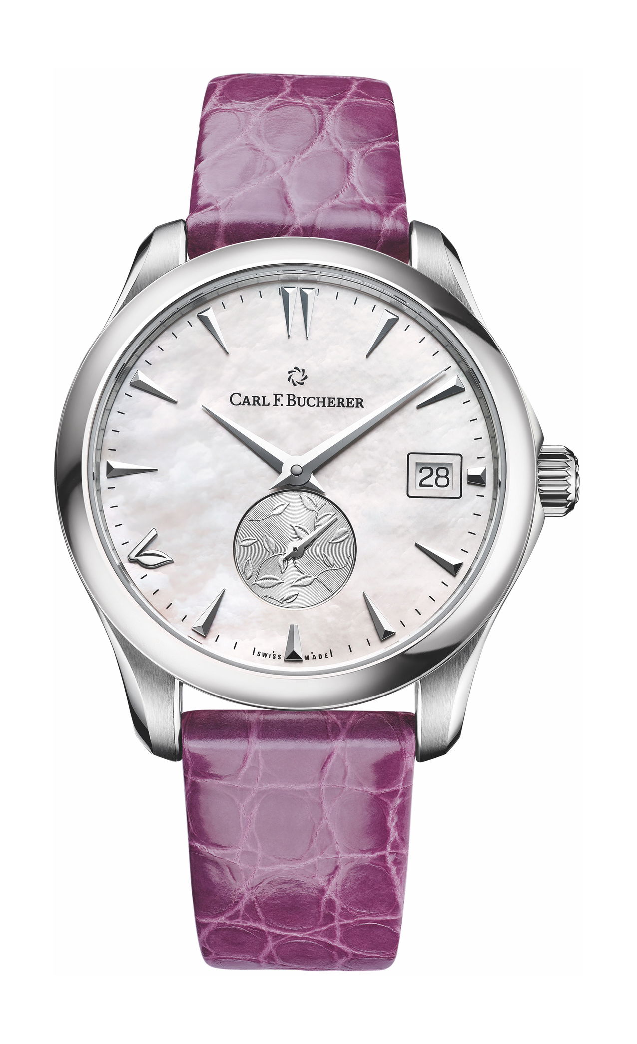 Carl F. Bucherer Manero AutoDate LOVE luxury timepiece - detailed view