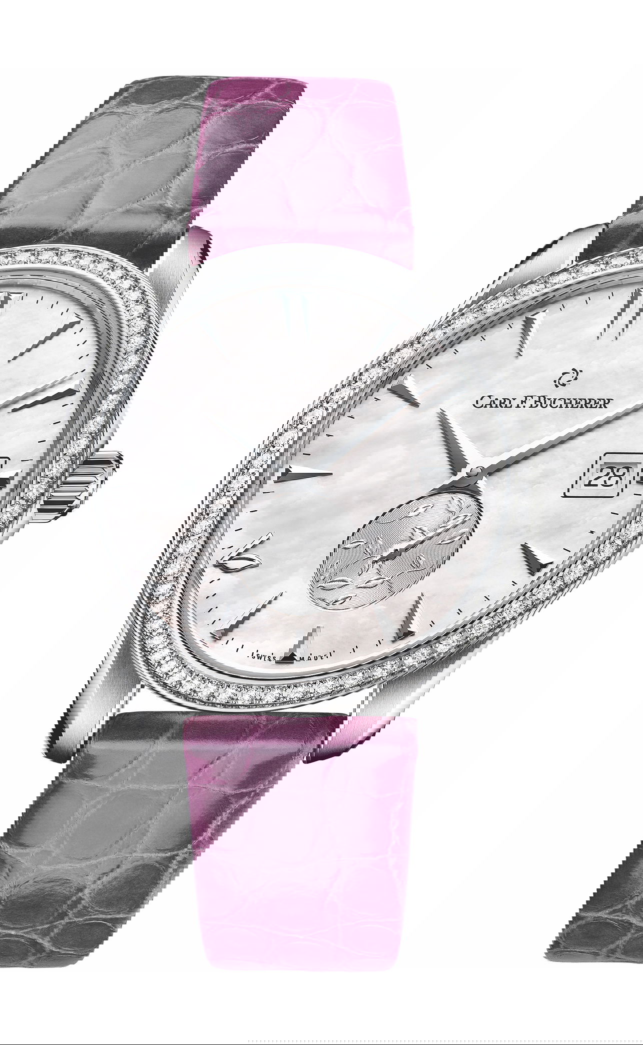 Carl F. Bucherer Manero AutoDate LOVE luxury timepiece - detailed view