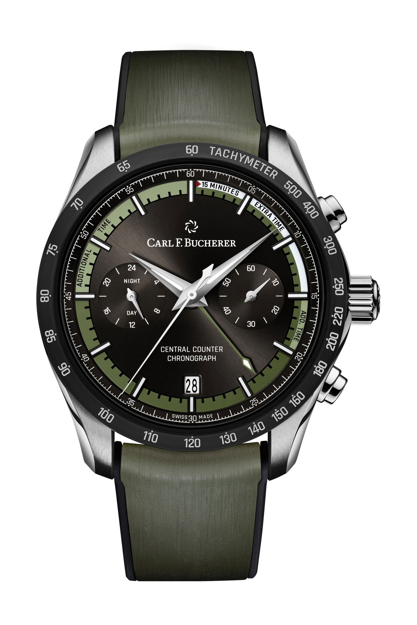 Carl F. Bucherer Manero Central Counter luxury timepiece - detailed view