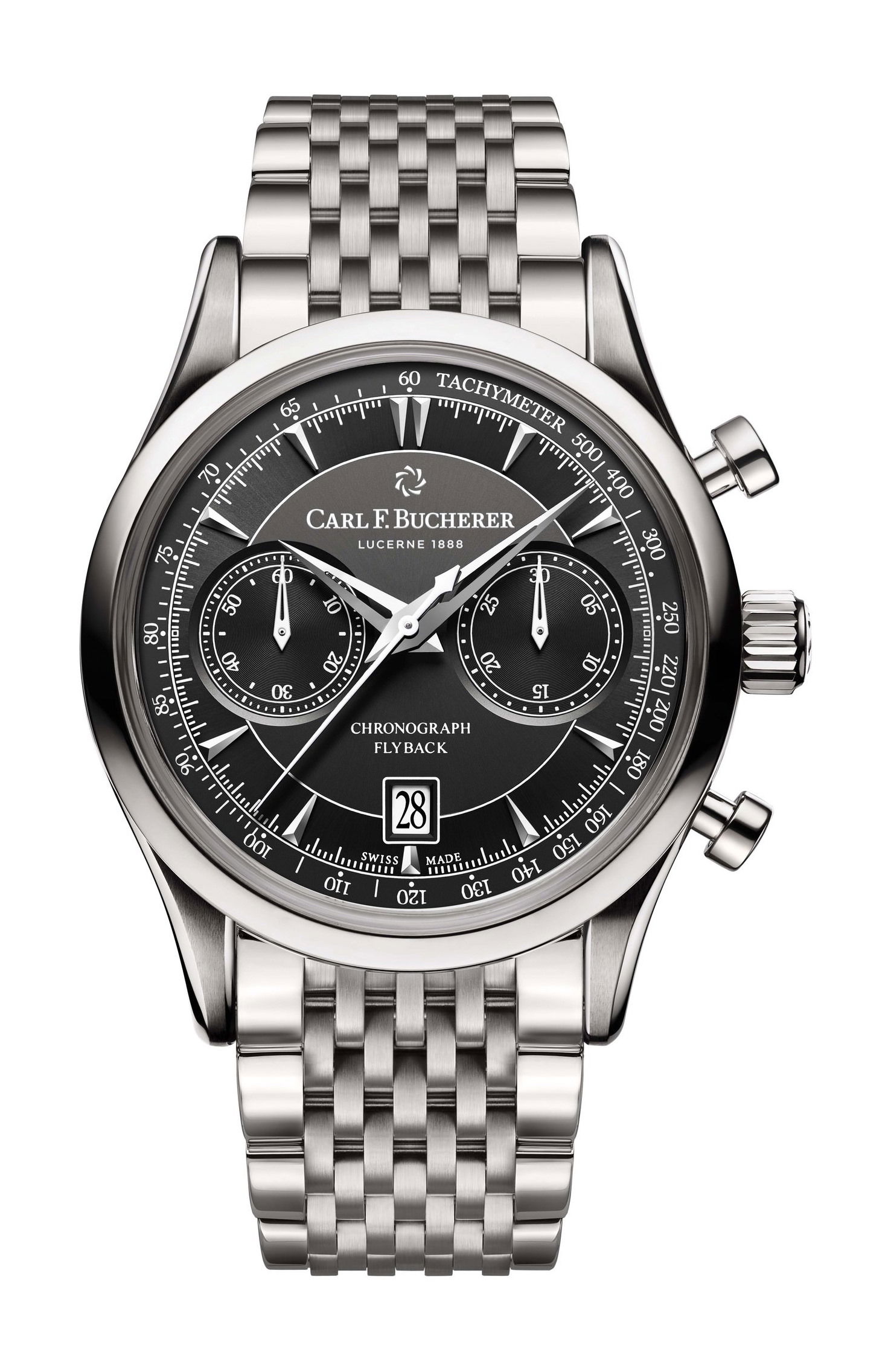 Carl F. Bucherer Manero Flyback luxury timepiece - detailed view