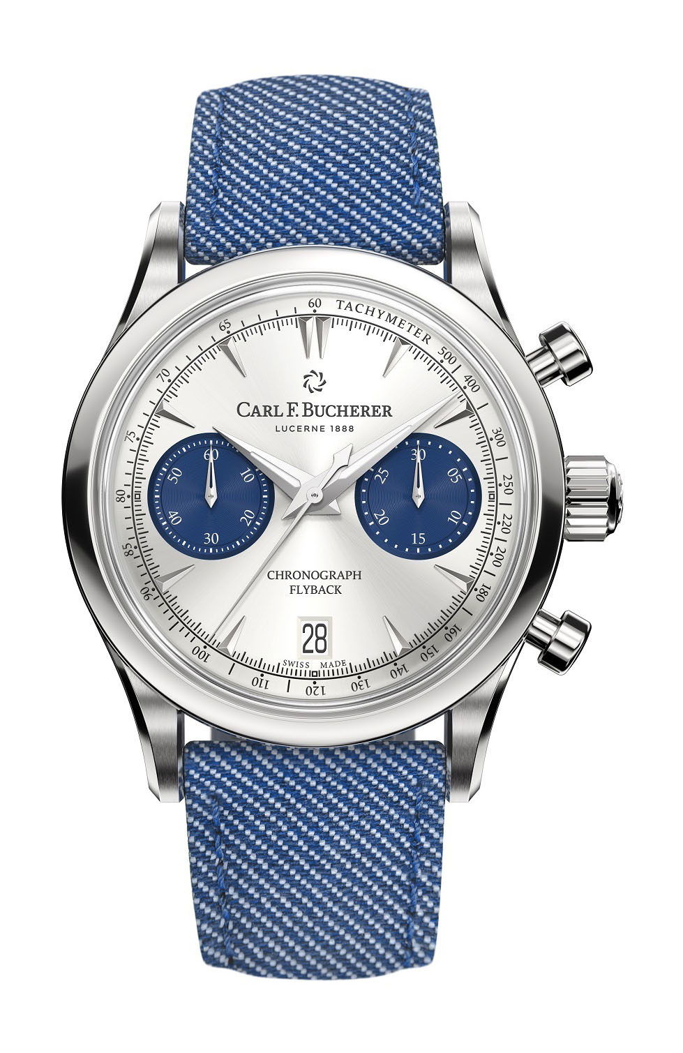 Carl F. Bucherer Manero Flyback luxury timepiece - detailed view