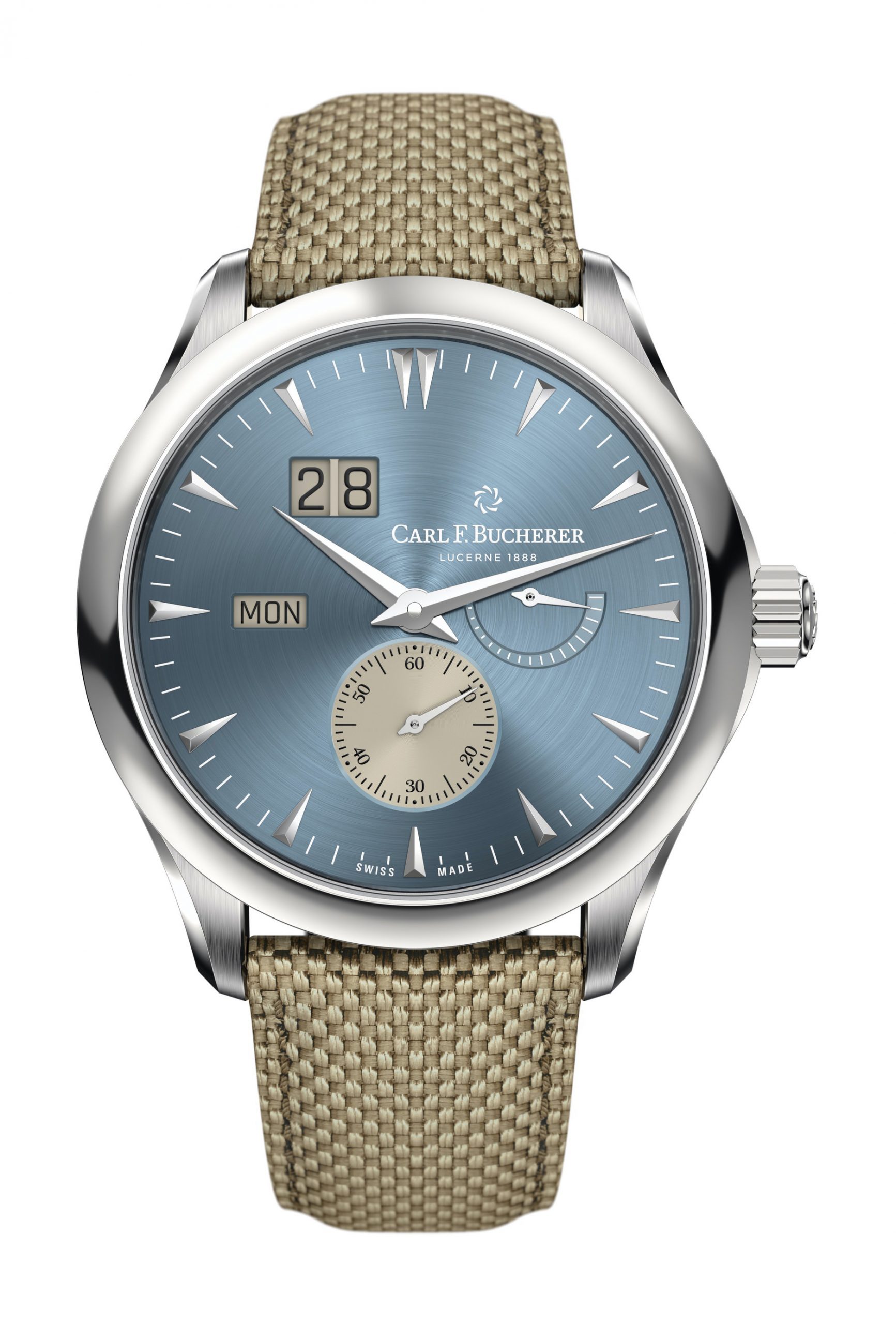Carl F. Bucherer Manero Peripheral BigDate luxury timepiece - detailed view