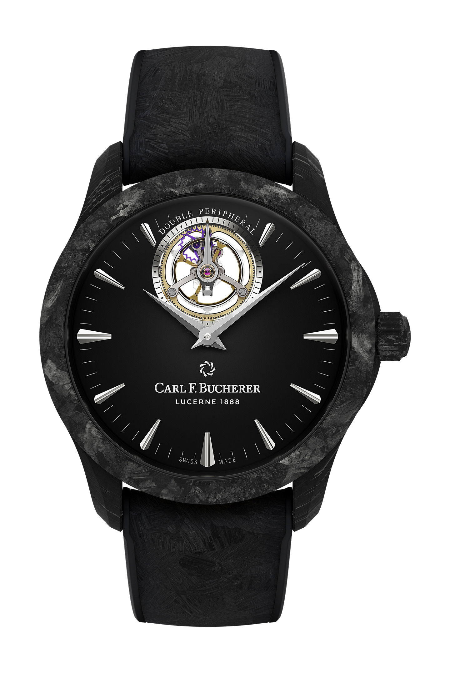 Carl F. Bucherer Manero Tourbillon Double Peripheral Black luxury timepiece - detailed view