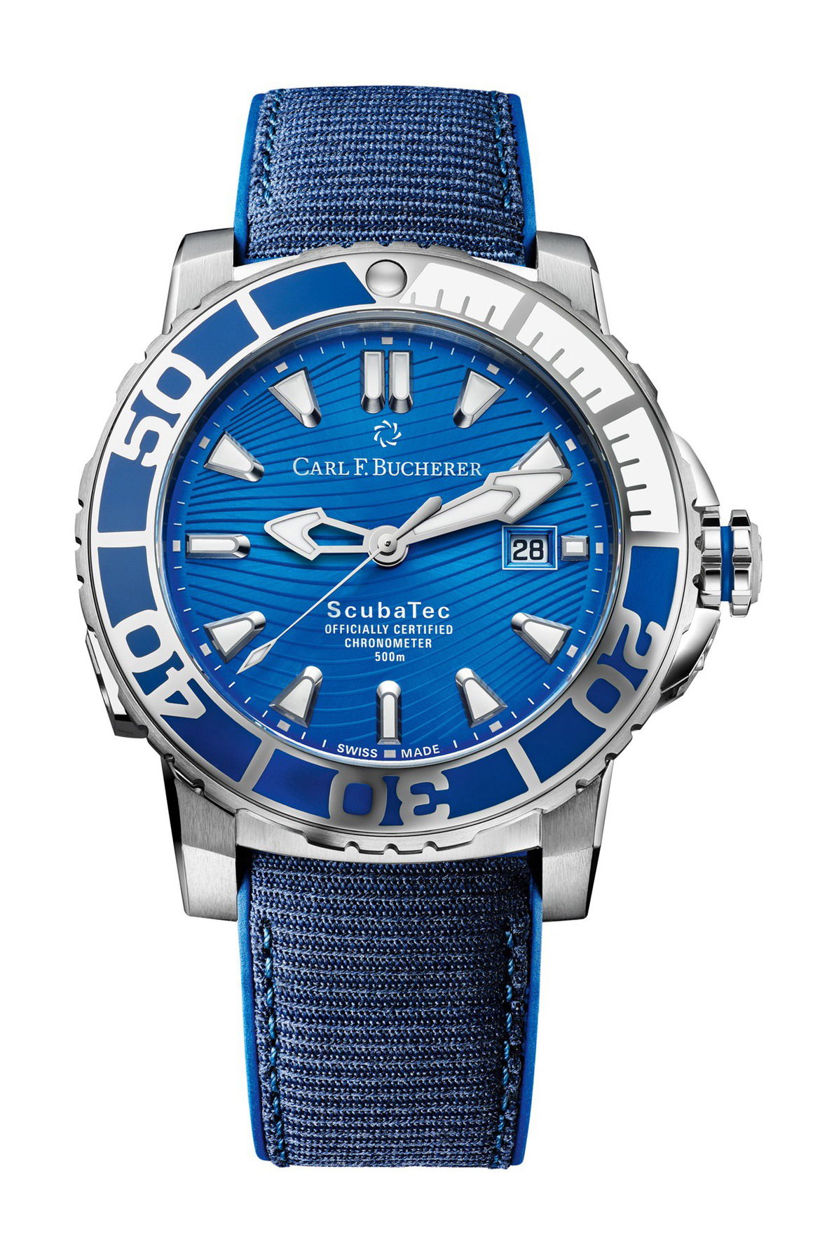 Carl F. Bucherer Patravi ScubaTec Maldives luxury timepiece - detailed view