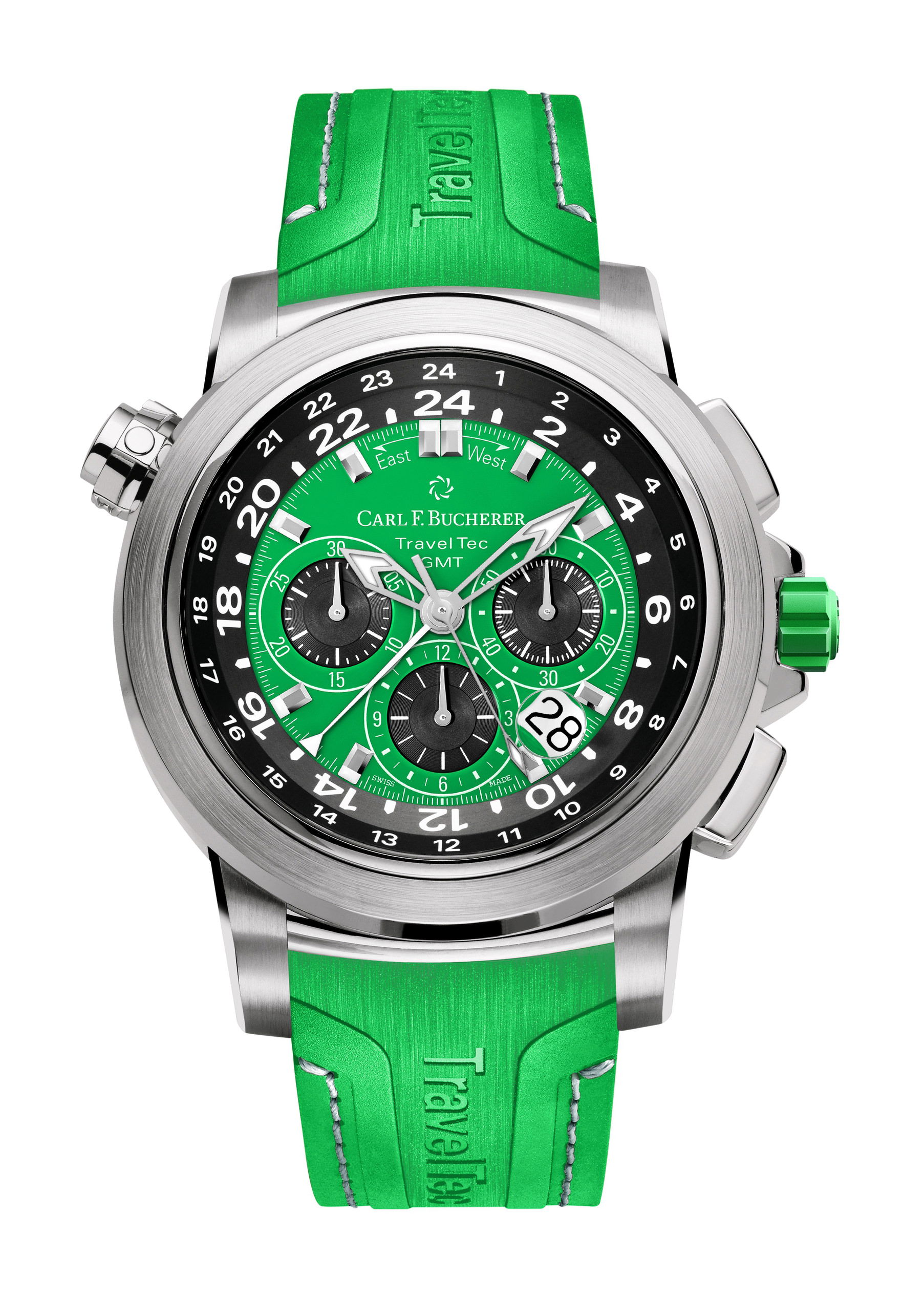 Carl F. Bucherer Patravi TravelTec Four Seasons “Spring” luxury timepiece - detailed view
