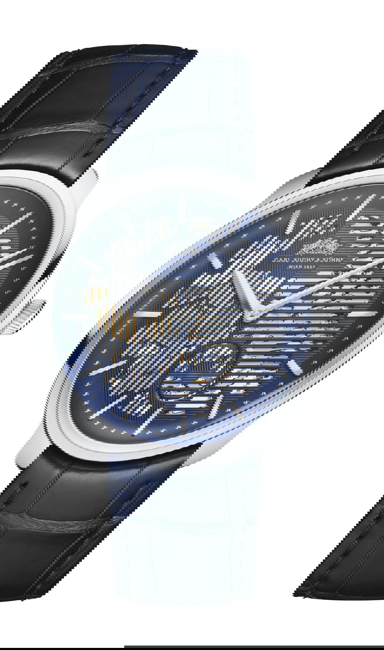 Carl Suchy and Sohne WALTZ N°1 Skeleton Blue Danube watch