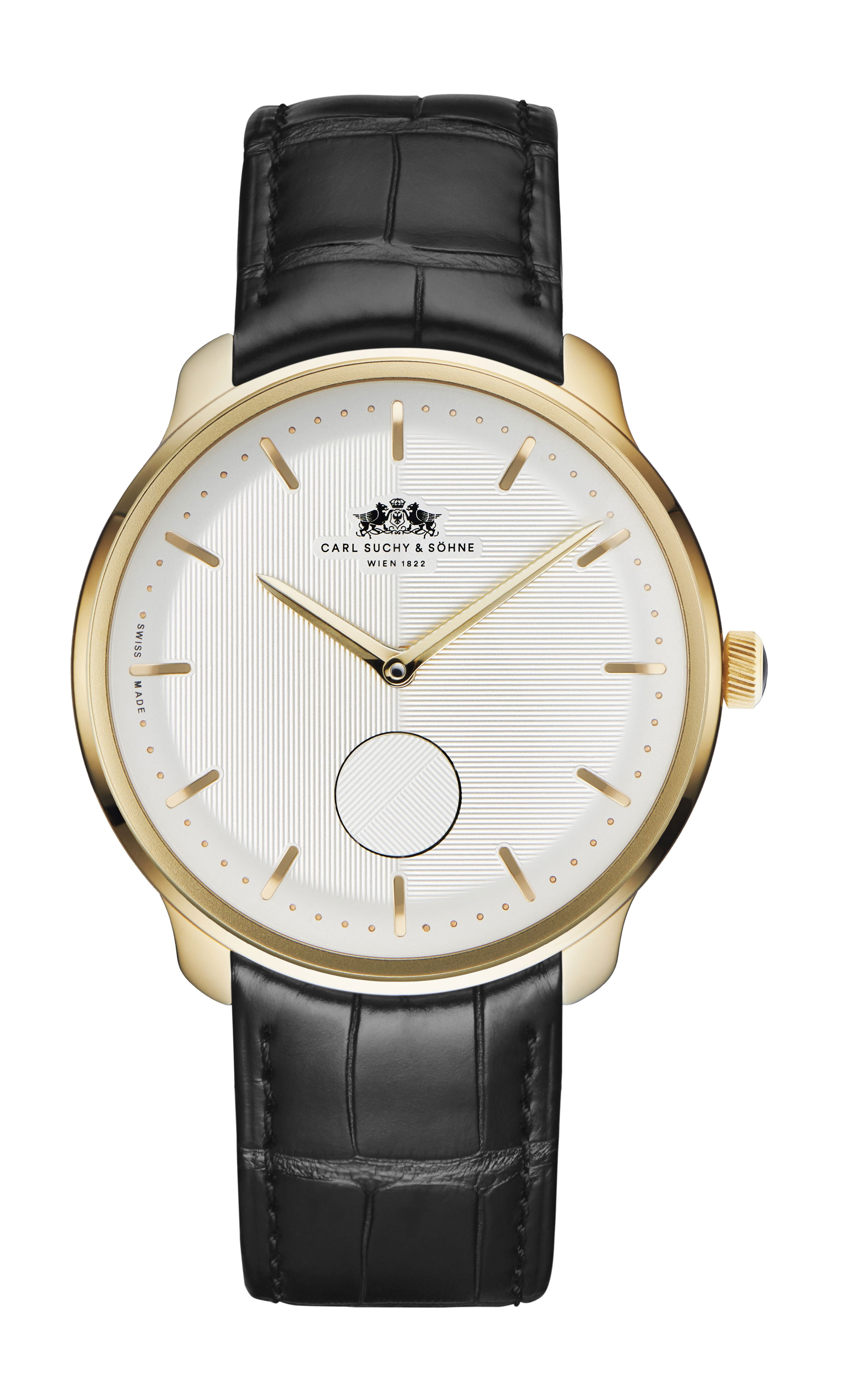 Carl Suchy & Söhne WALTZ N°1 – Gold luxury timepiece - detailed view