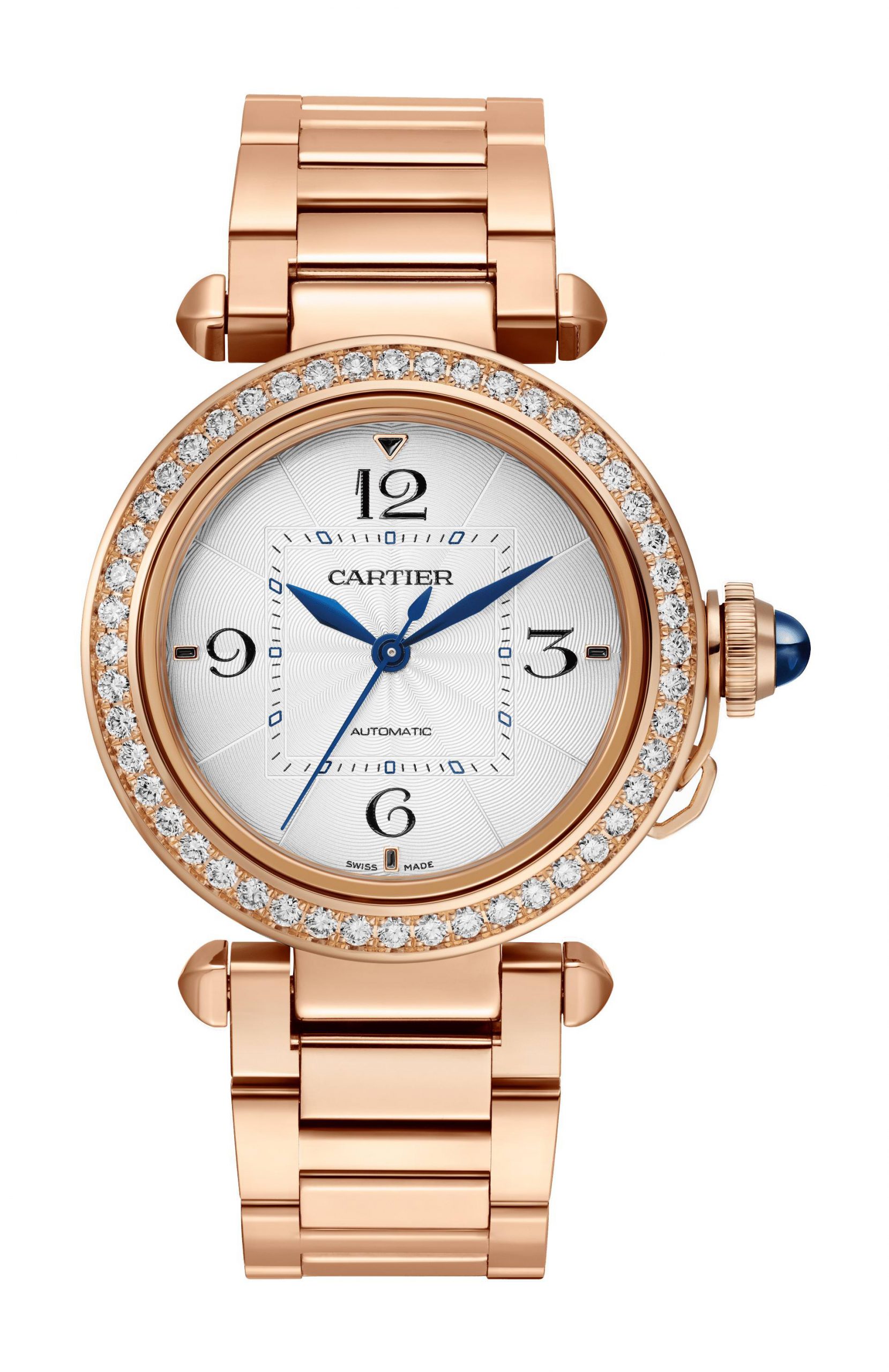 Cartier Pasha de Cartier luxury timepiece - detailed view