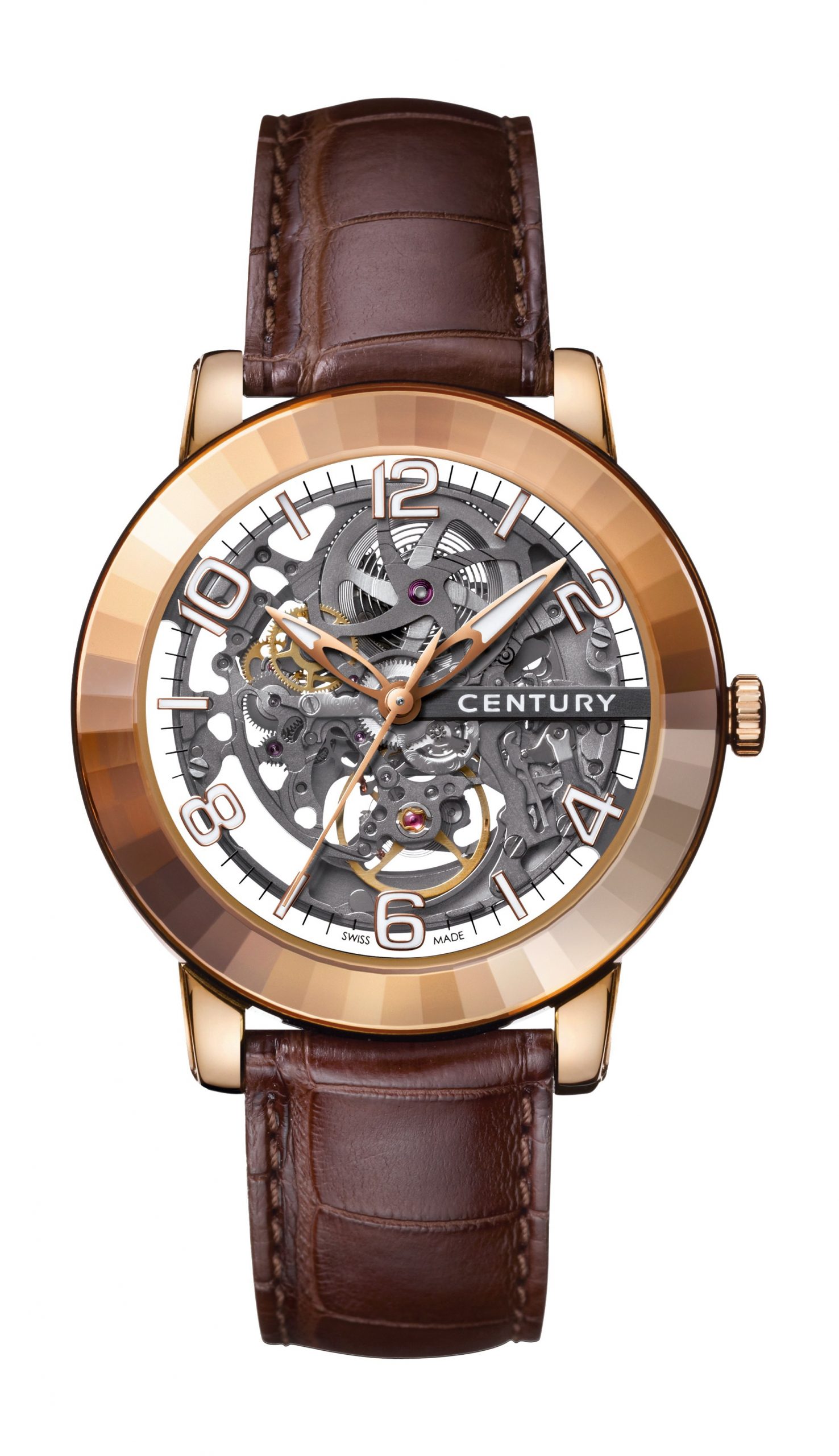 Century Elegance Skeleton luxury timepiece - detailed view