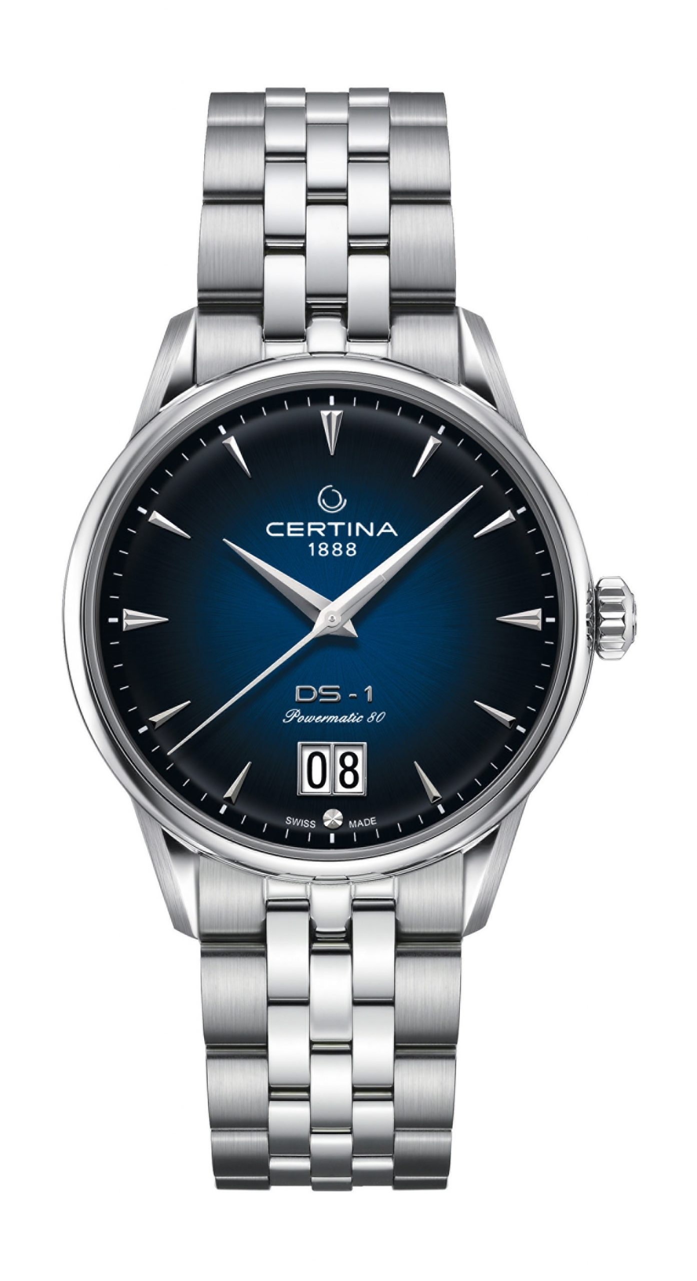 Certina DS-1 Big Date luxury timepiece - detailed view