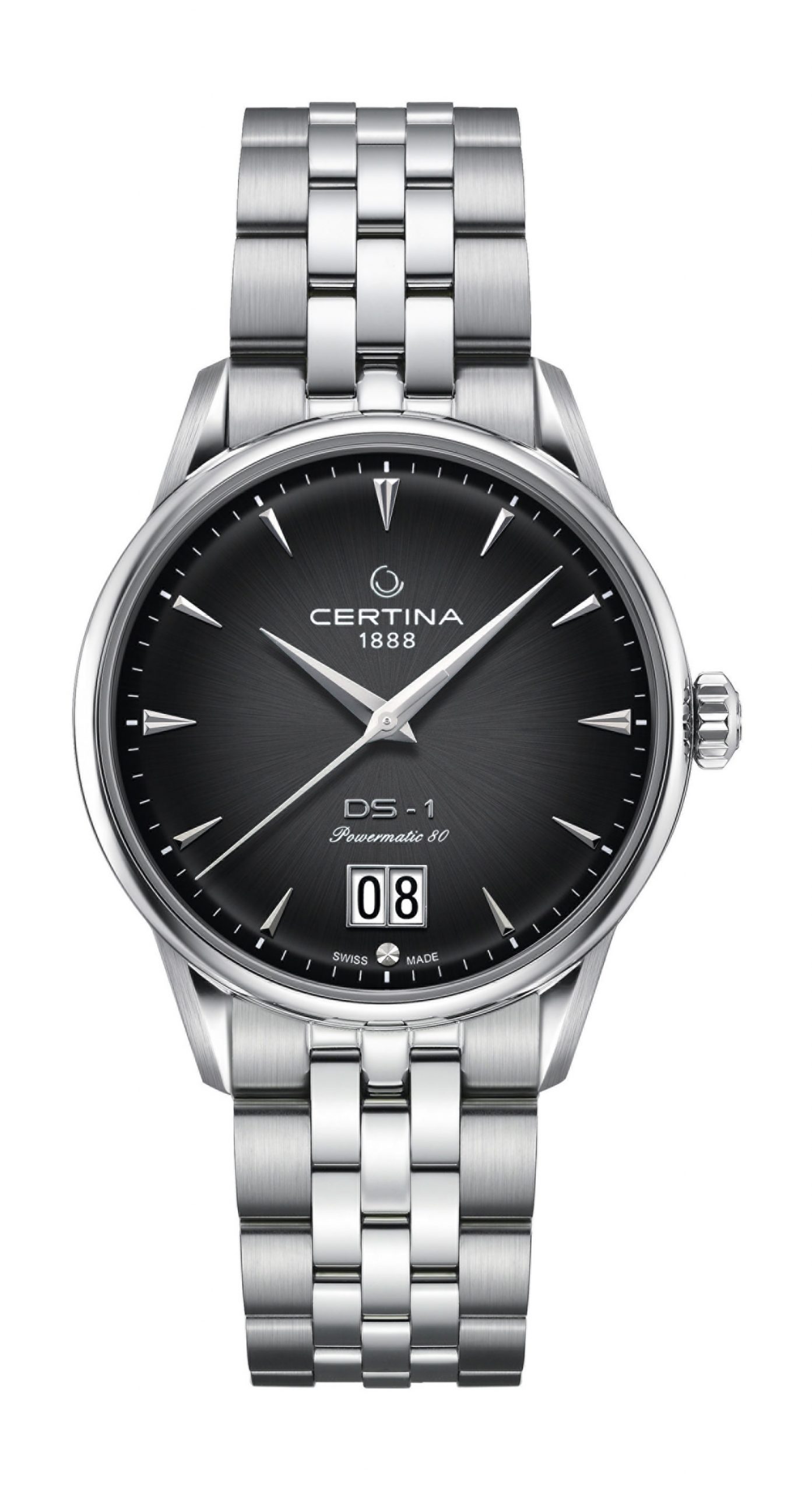 Certina DS-1 Big Date luxury timepiece - detailed view