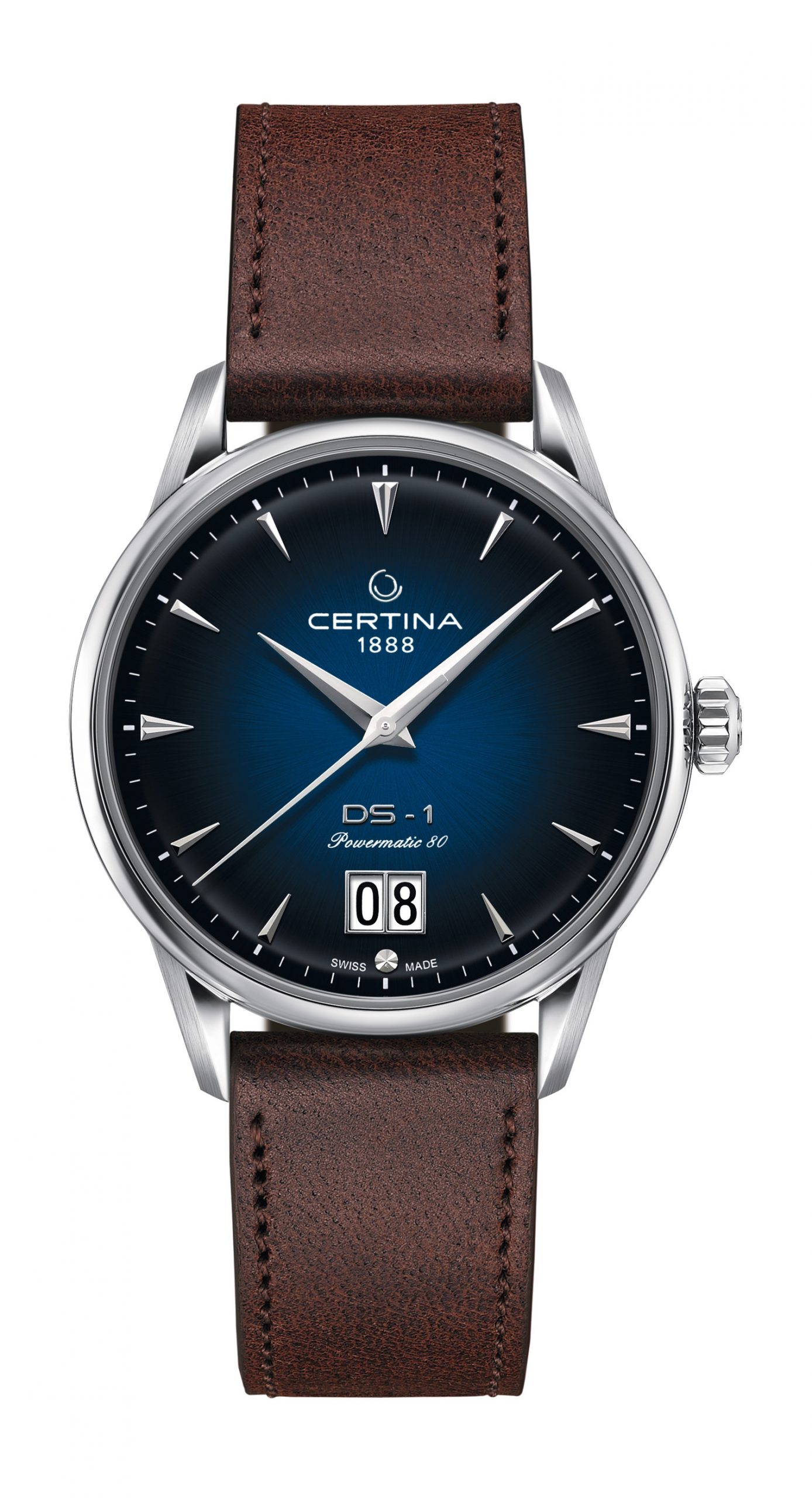 Certina DS-1 Big Date luxury timepiece - detailed view