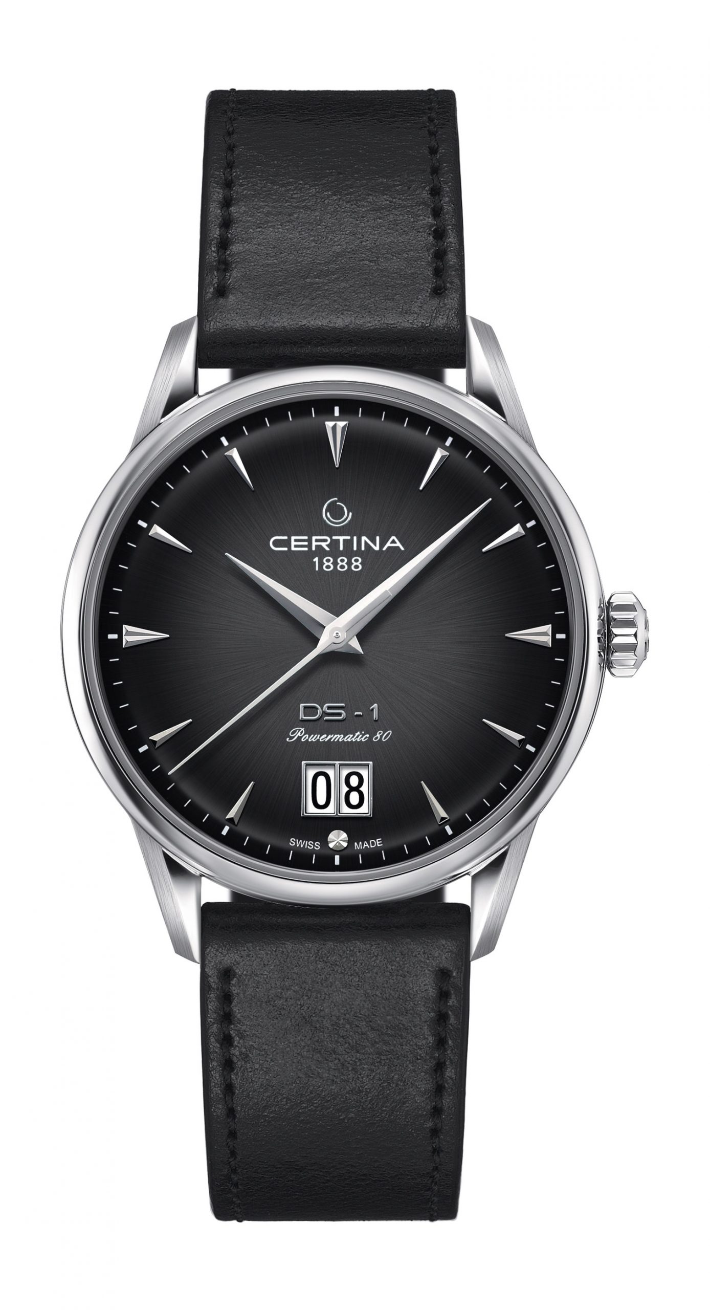 Certina DS-1 Big Date luxury timepiece - detailed view