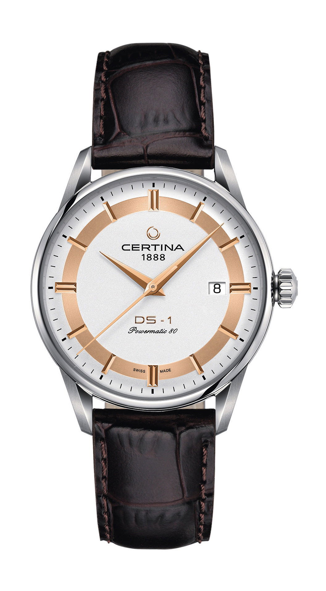 Certina DS-1 Powermatic 80 Himalaya luxury timepiece - detailed view