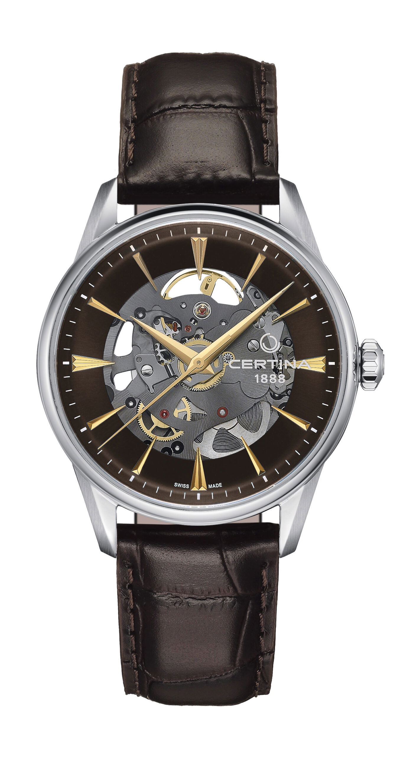 Certina DS-1 Skeleton luxury timepiece - detailed view