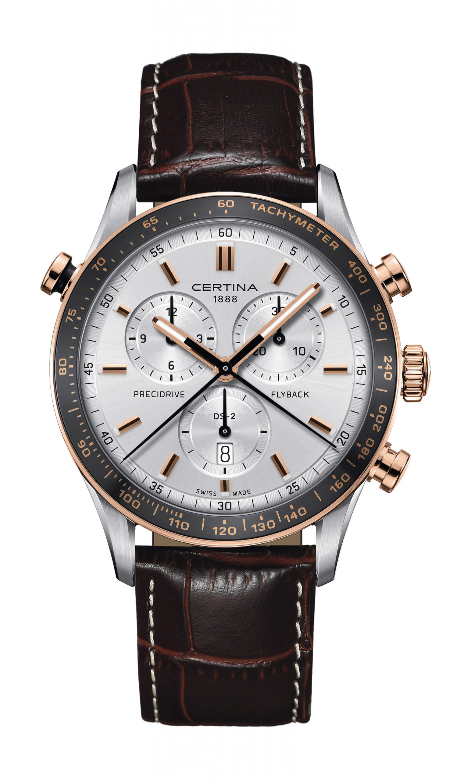 Certina DS-2 Flyback luxury timepiece - detailed view