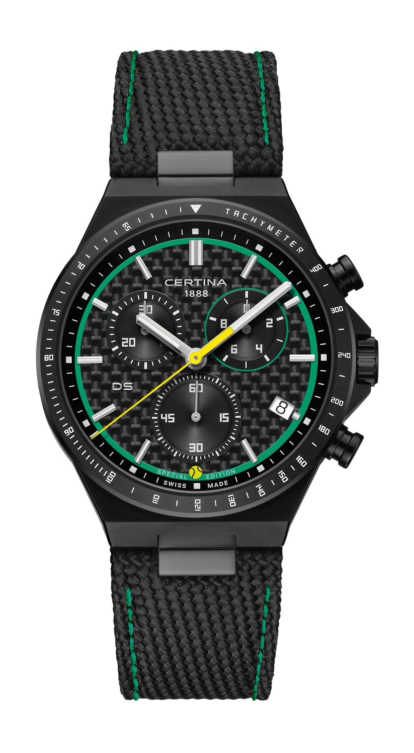 Certina DS-7 Chrono Padel Edition by Marta Ortega luxury timepiece - detailed view