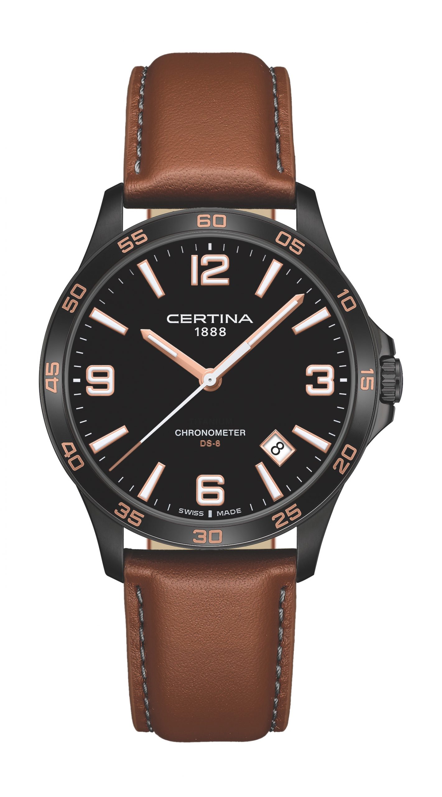 Certina DS-8 luxury timepiece - detailed view