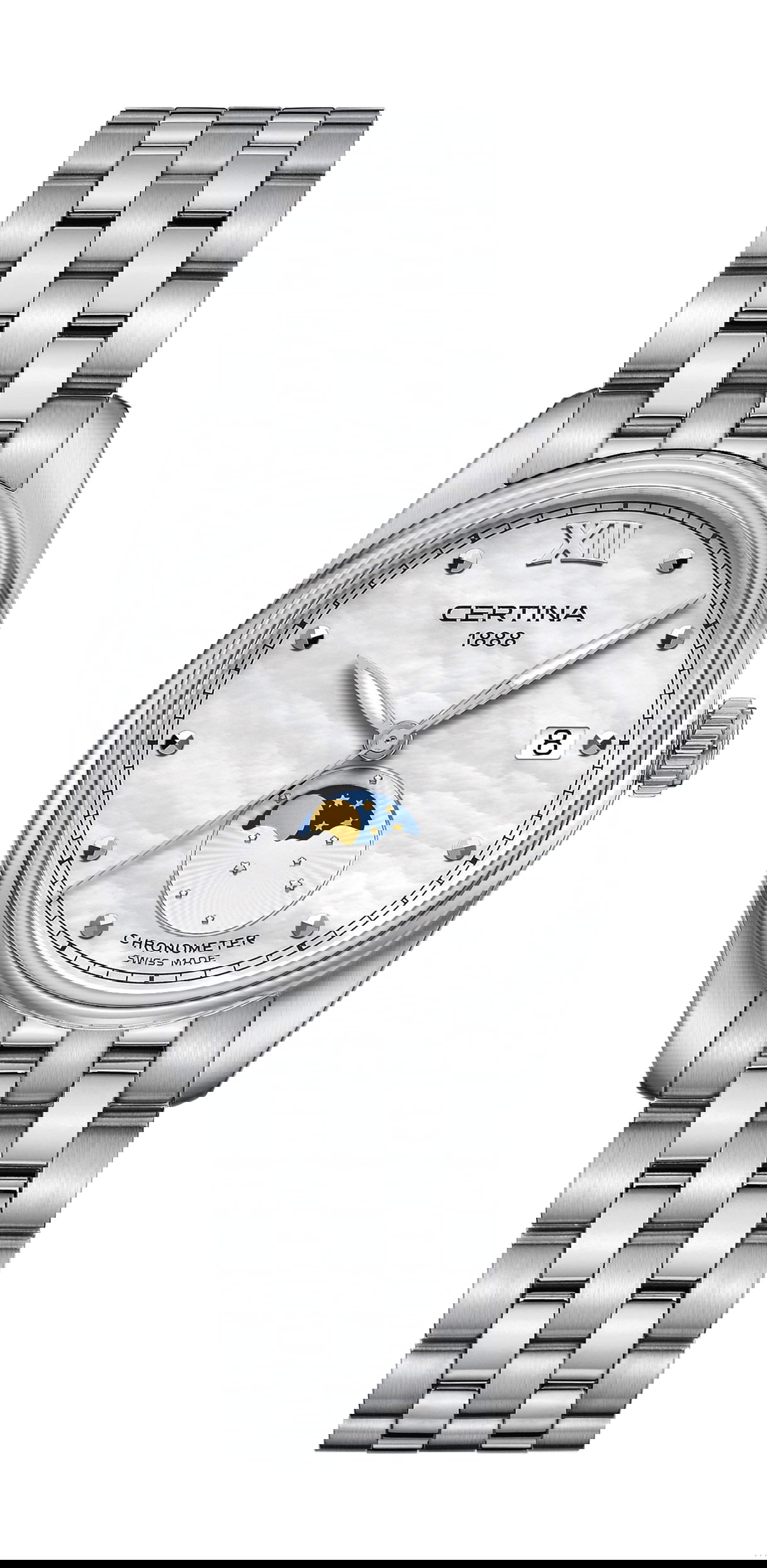 Certina DS-8 Moon Phase luxury timepiece - detailed view