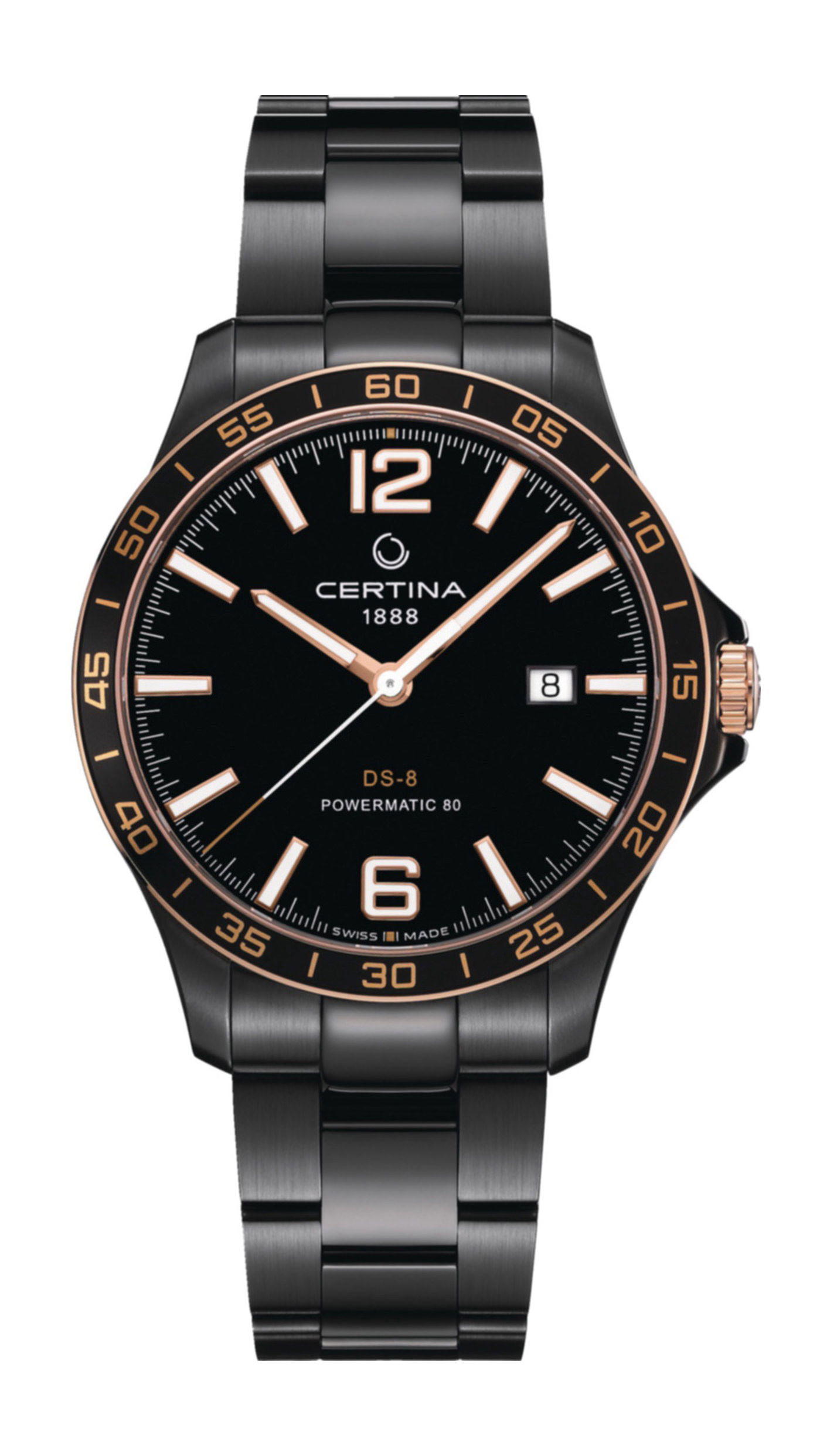 Certina DS-8 Powermatic 80 luxury timepiece - detailed view