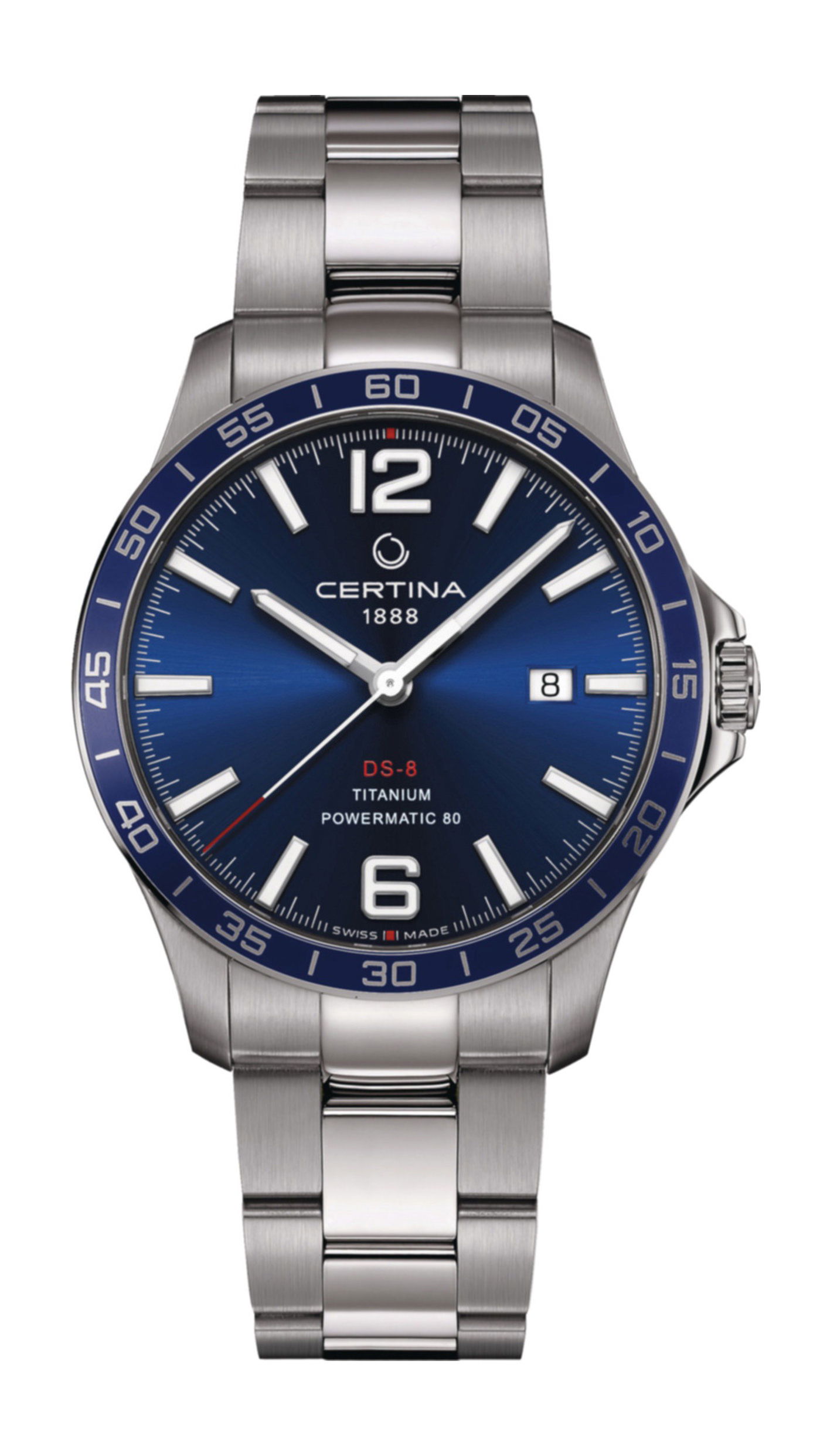 Certina DS-8 Powermatic 80 luxury timepiece - detailed view