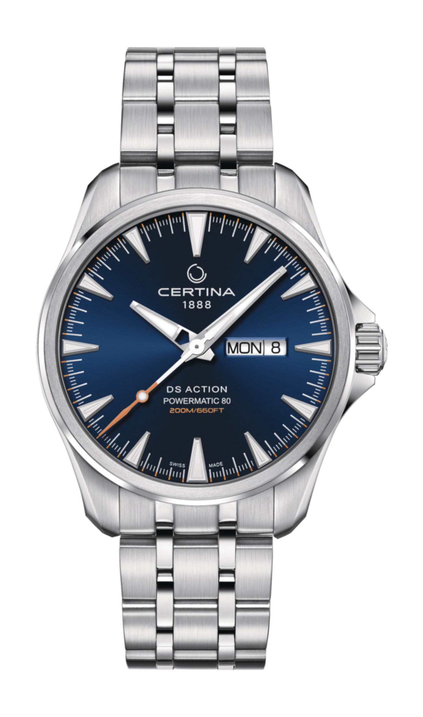 Certina DS Action Day-Date luxury timepiece - detailed view
