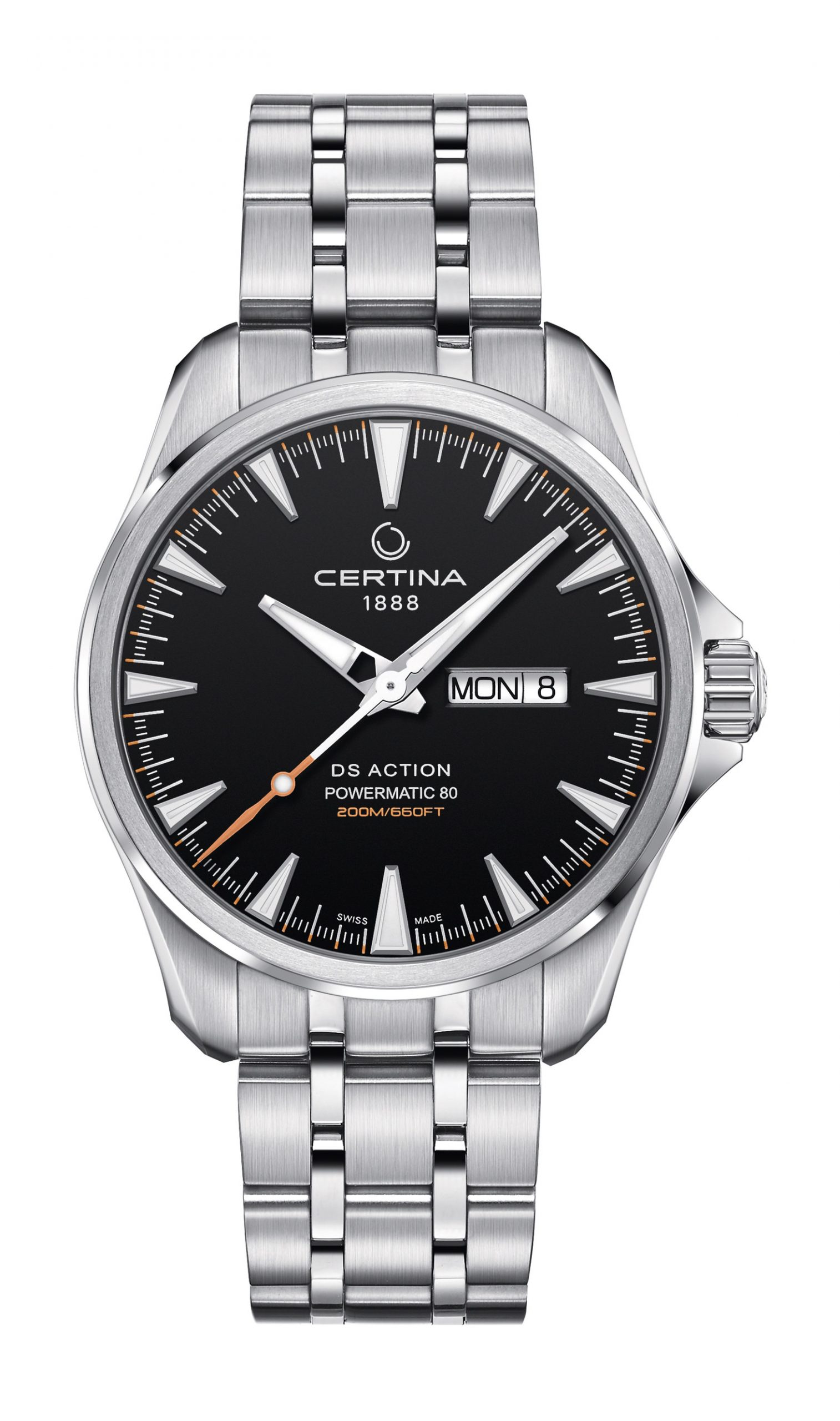 Certina DS Action Day-Date luxury timepiece - detailed view