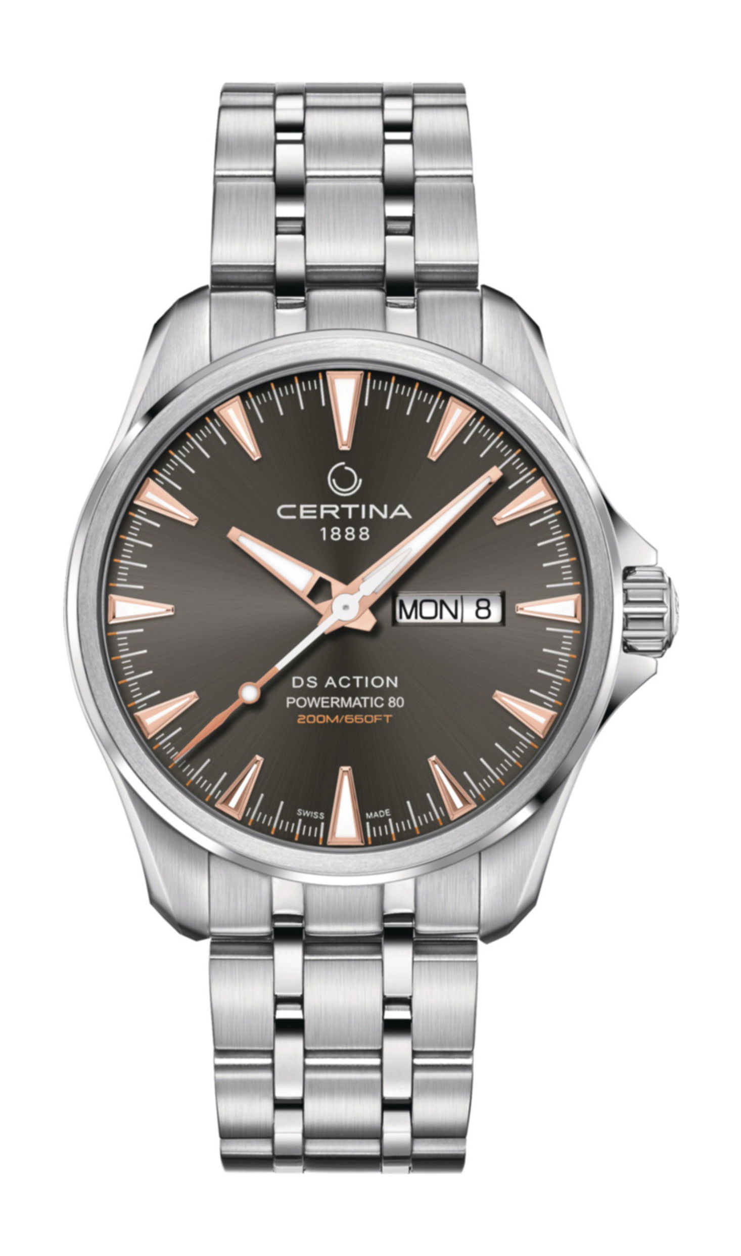 Certina DS Action Day-Date luxury timepiece - detailed view