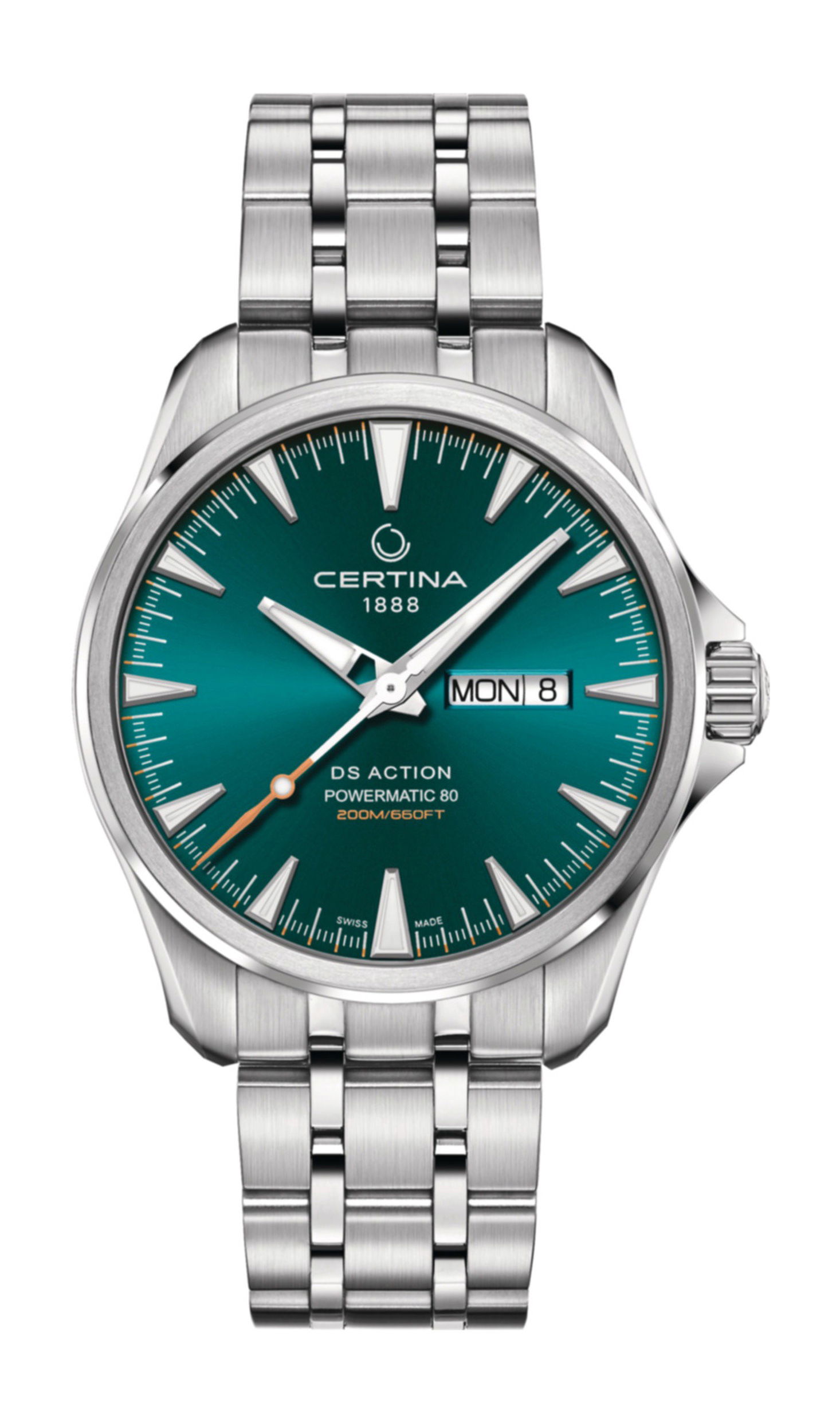 Certina DS Action Day-Date luxury timepiece - detailed view