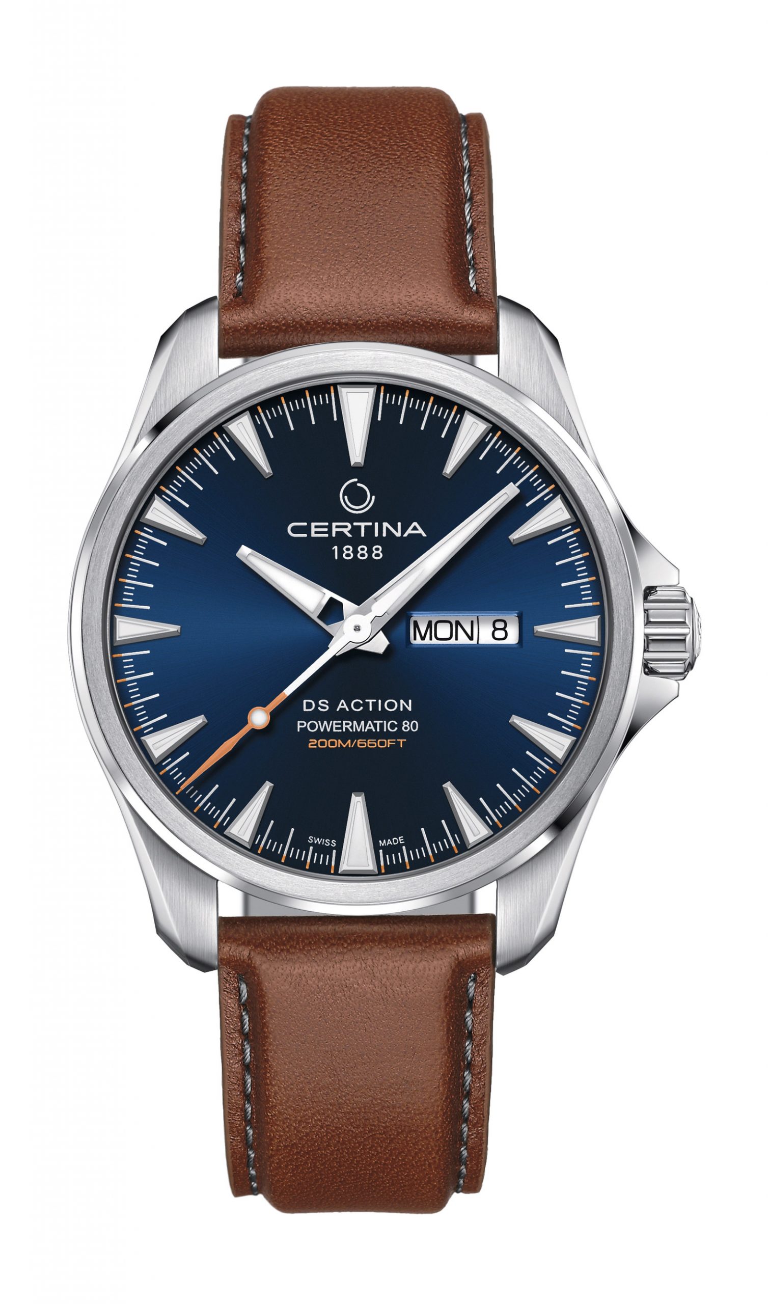 Certina DS Action Day-Date luxury timepiece - detailed view
