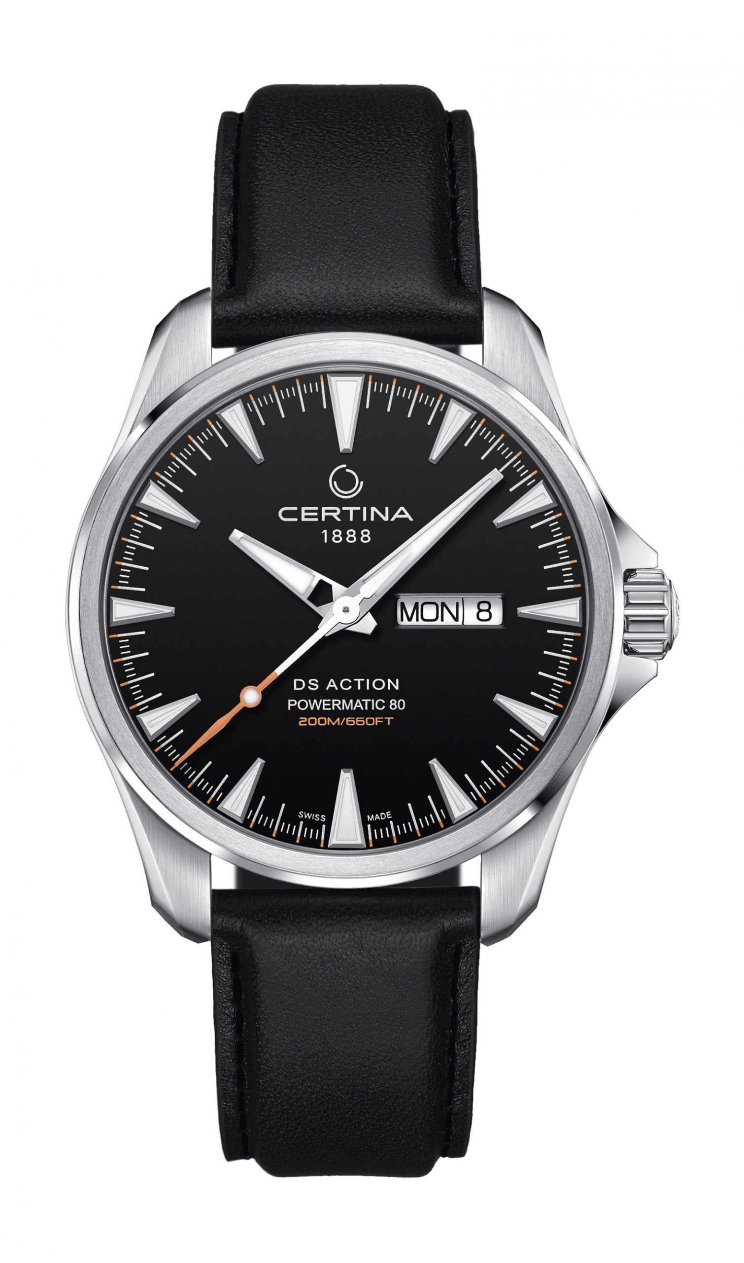 Certina DS Action Day-Date luxury timepiece - detailed view