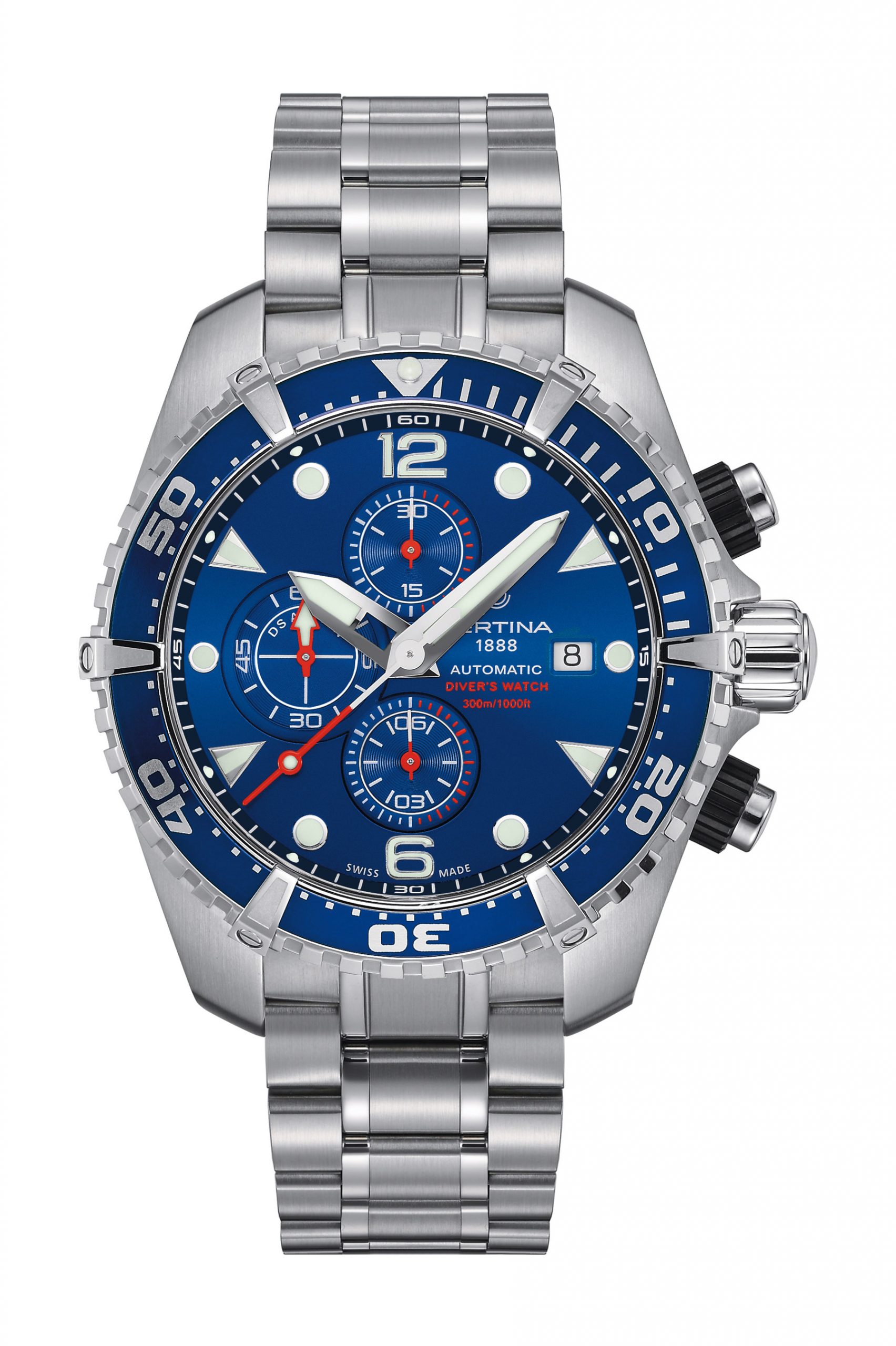 Certina DS Action Diver luxury timepiece - detailed view
