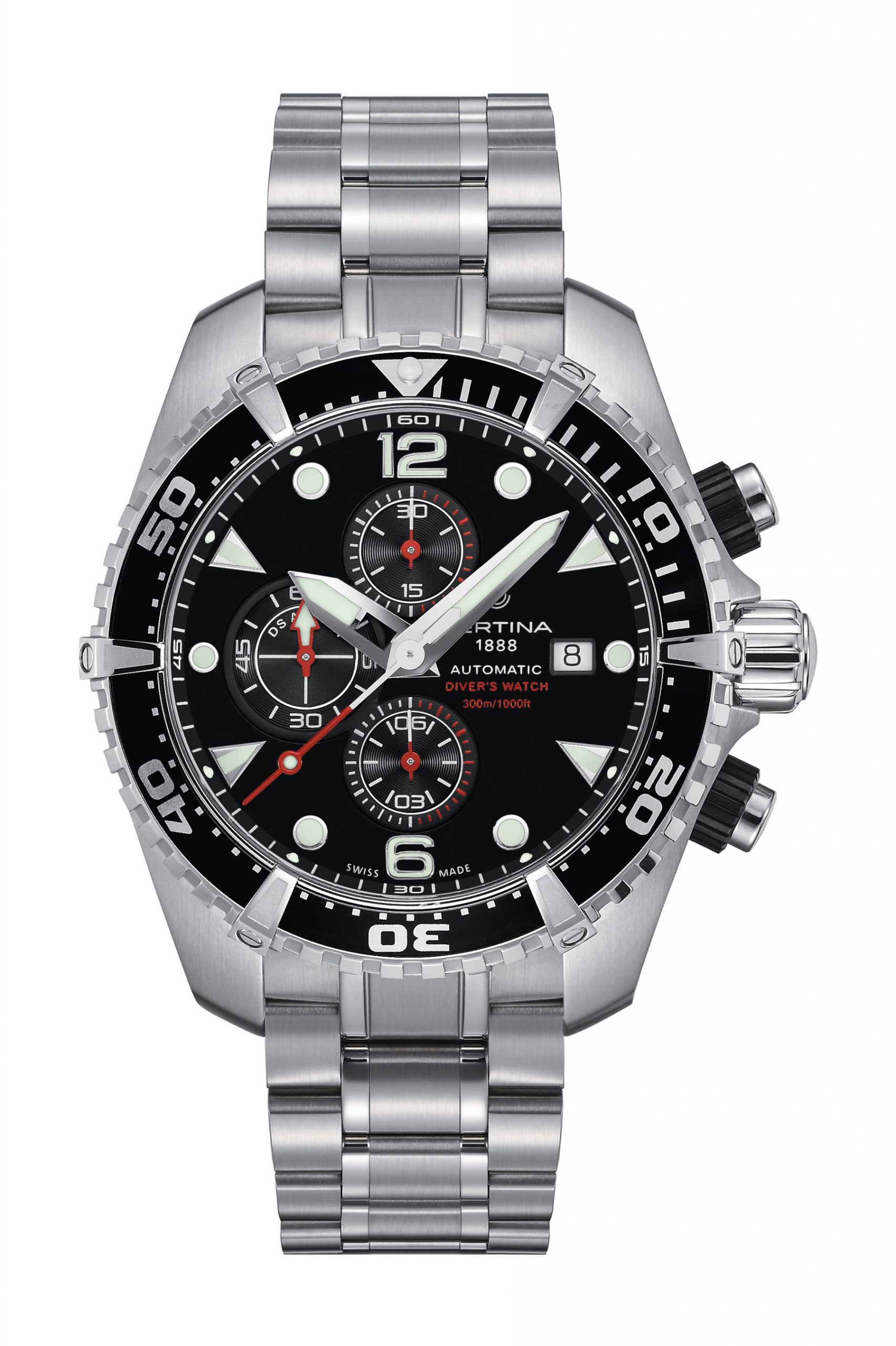 Certina DS Action Diver luxury timepiece - detailed view