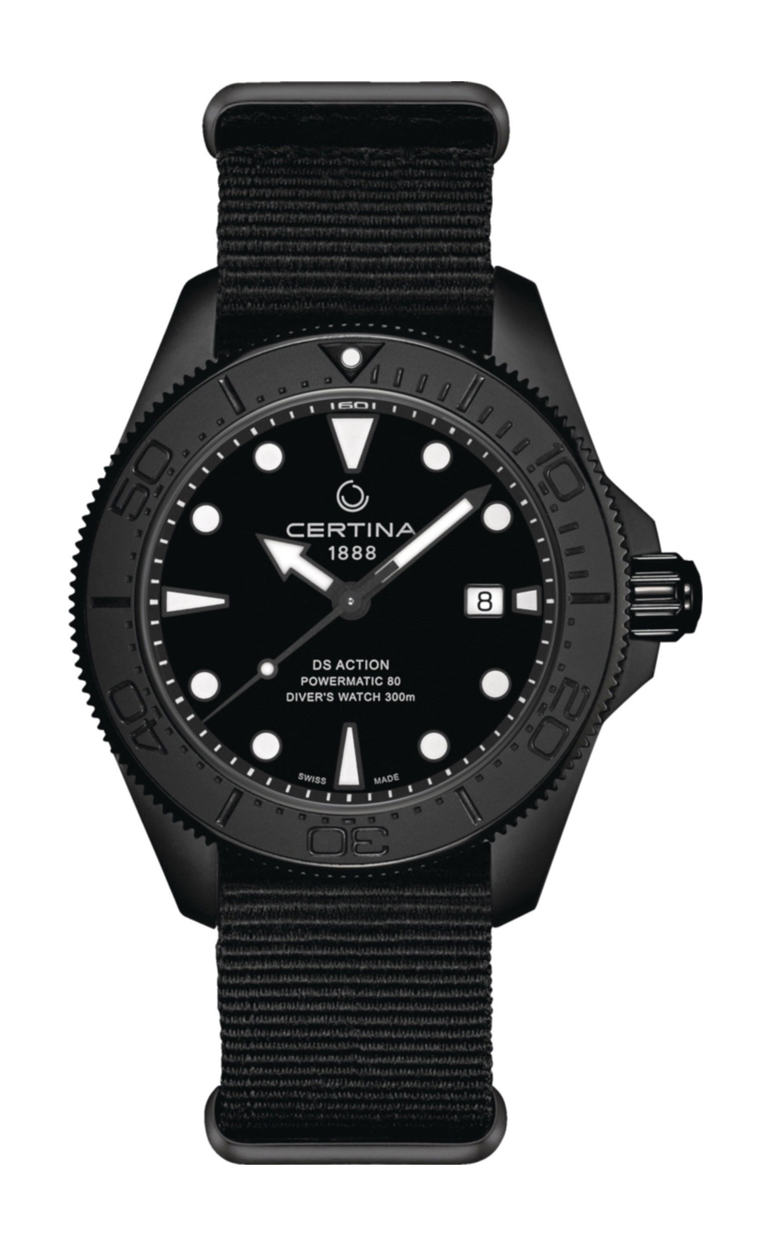 Certina DS Action Diver luxury timepiece - detailed view