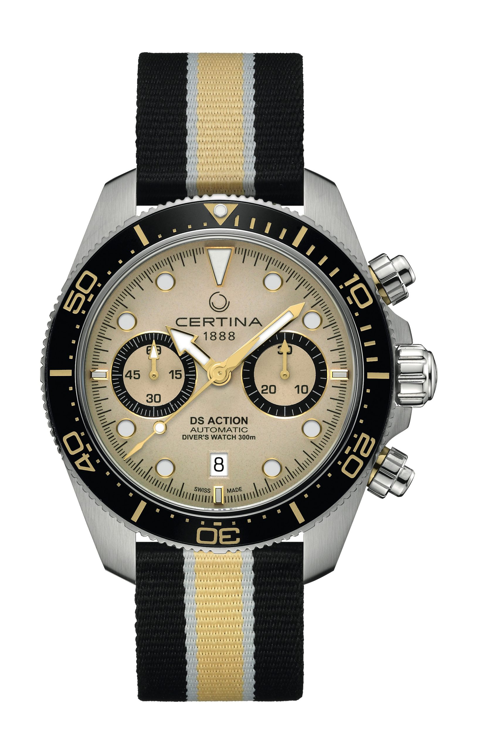 Certina DS Action Diver Chrono luxury timepiece - detailed view