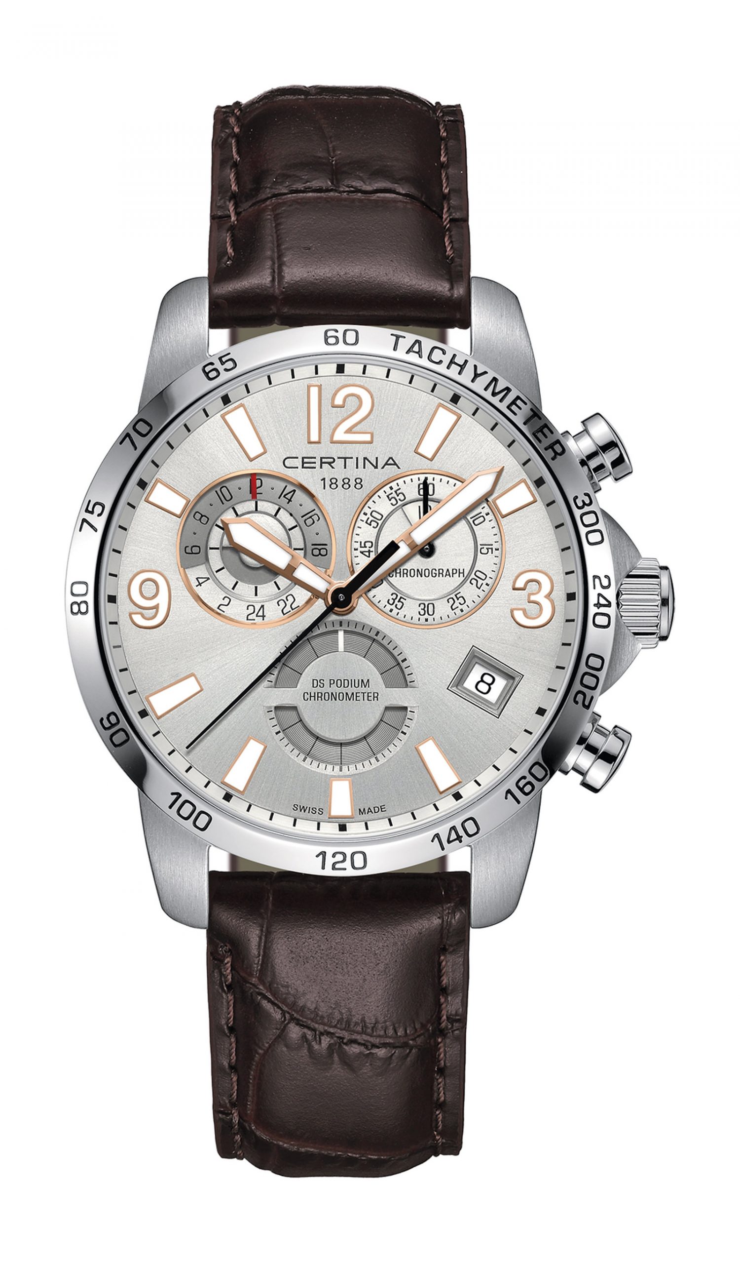 Certina DS Podium GMT luxury timepiece - detailed view