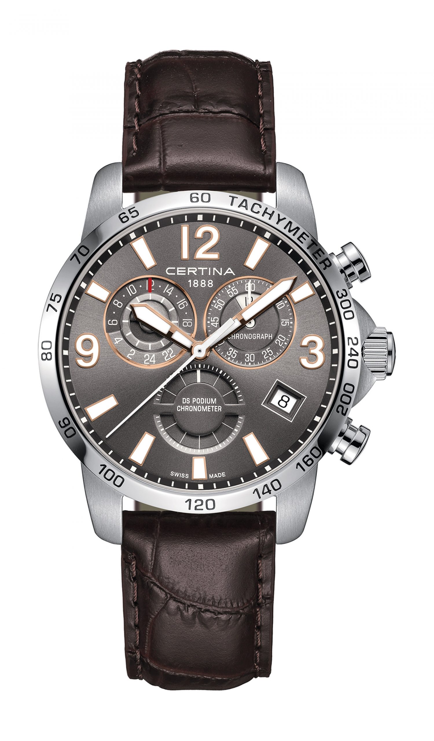 Certina DS Podium GMT luxury timepiece - detailed view