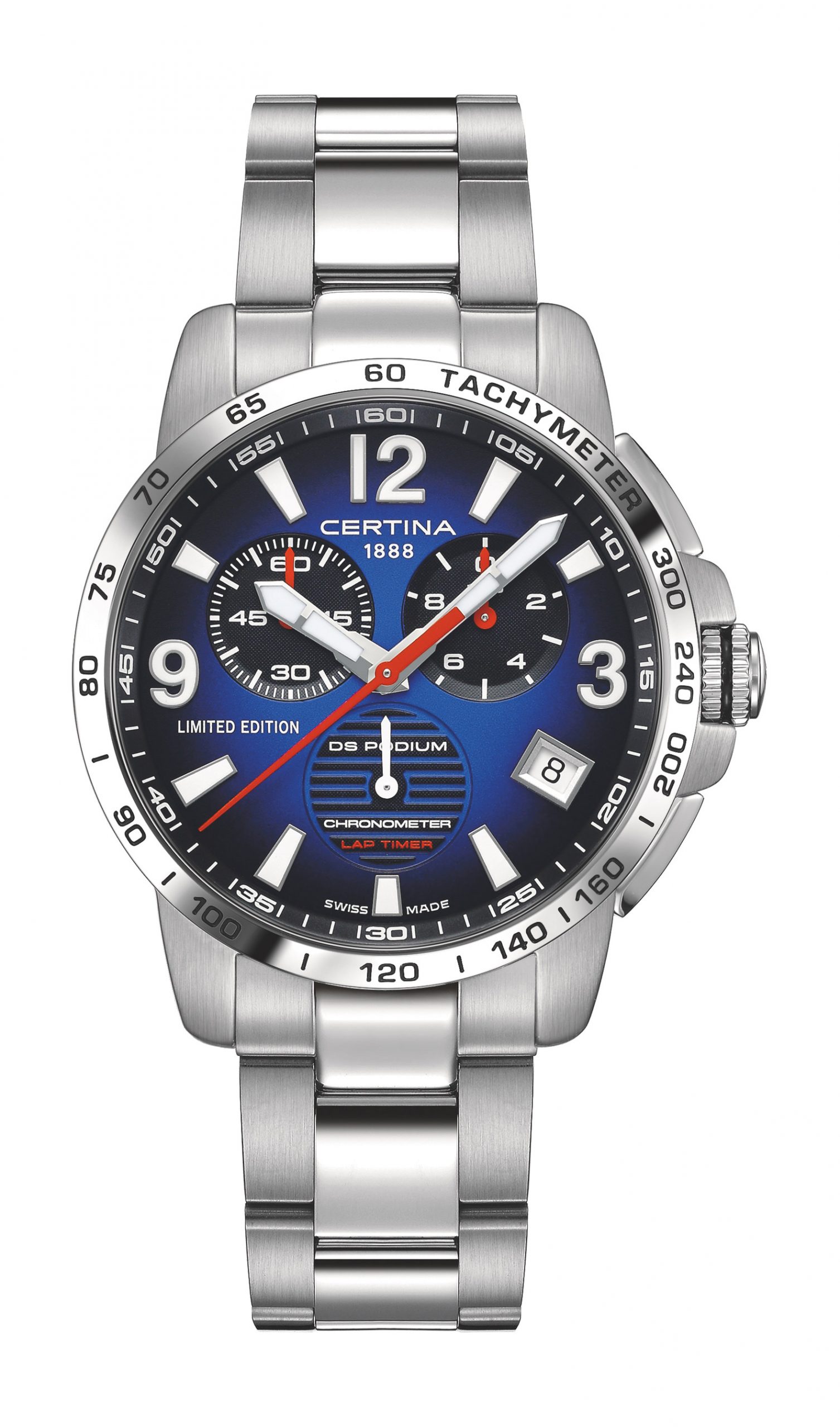 Certina DS Podium Lap Timer luxury timepiece - detailed view