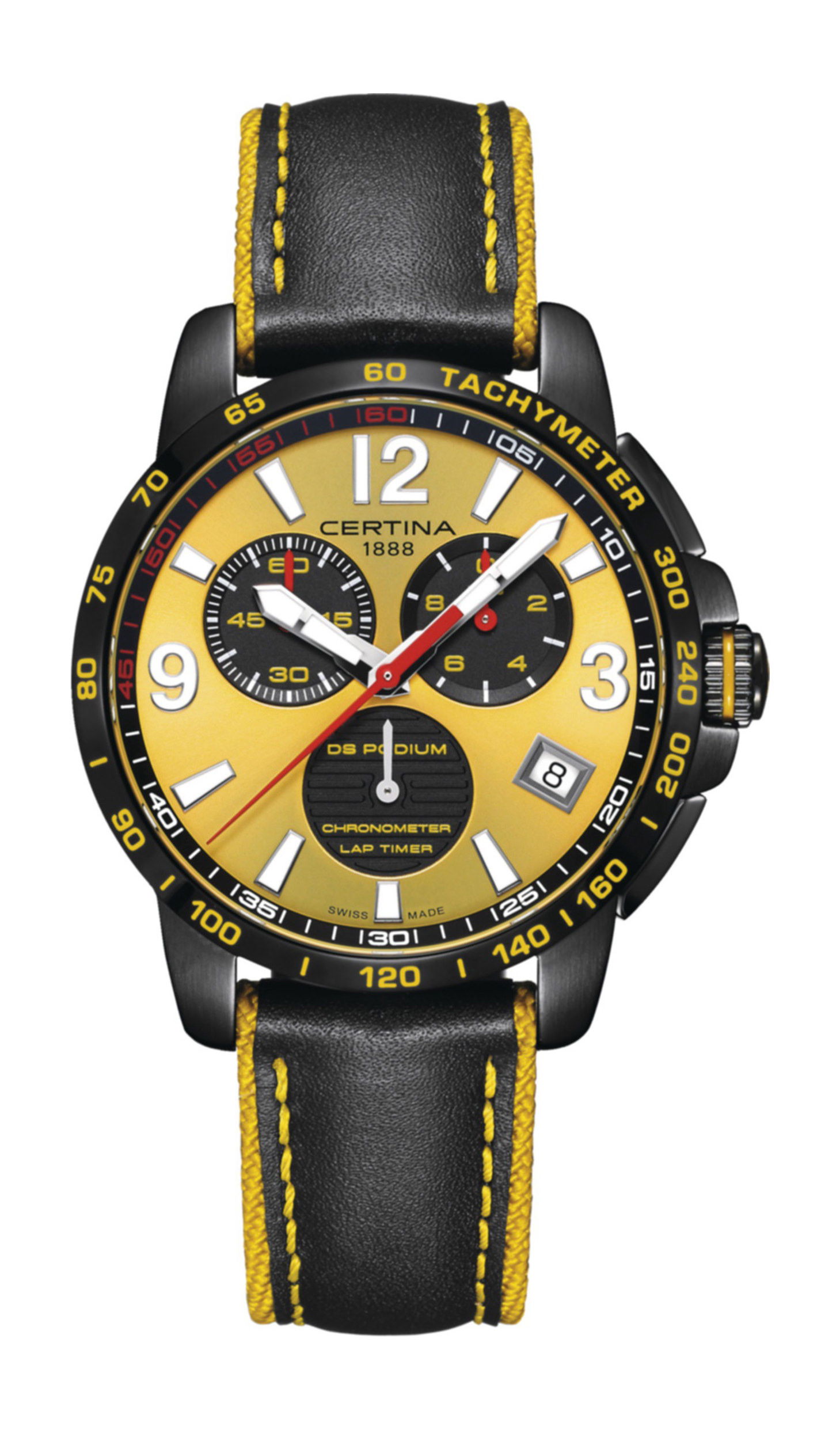 Certina DS Podium Lap Timer luxury timepiece - detailed view