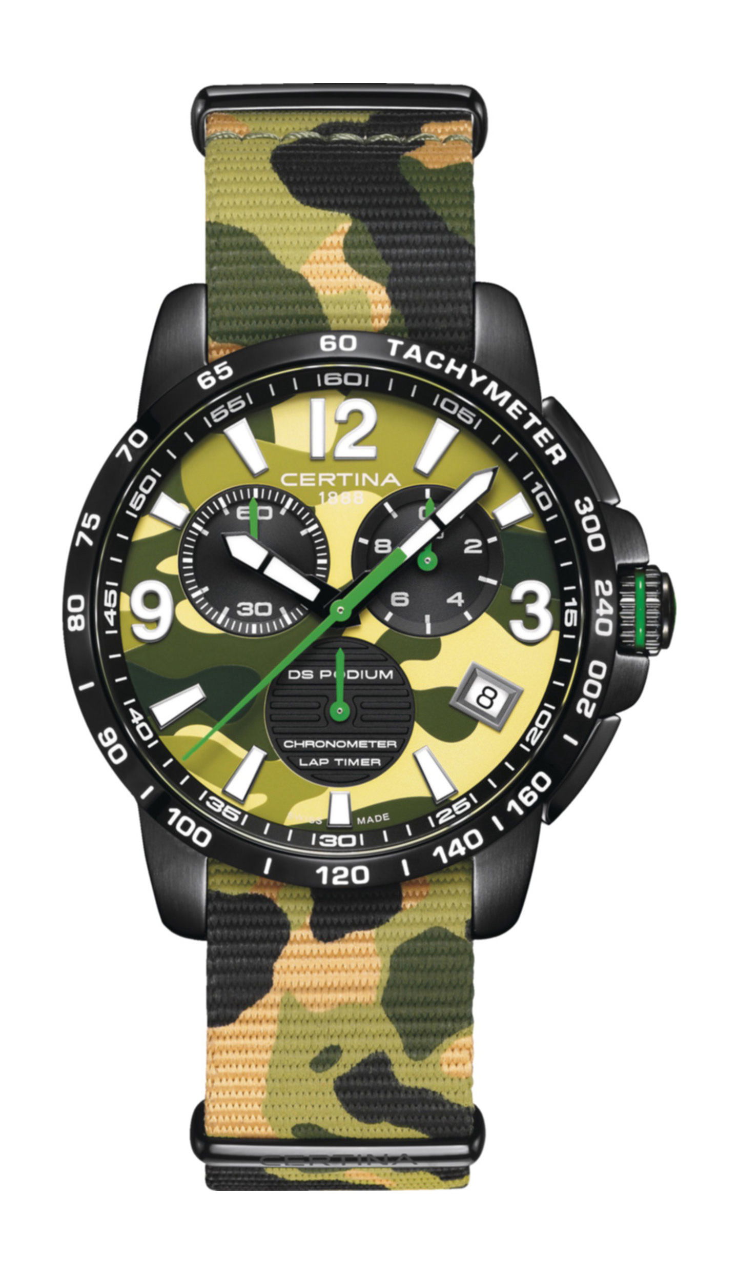 Certina DS Podium Lap Timer luxury timepiece - detailed view