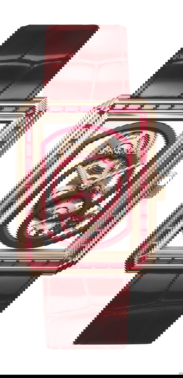 Chanel BOY·FRIEND Skeleton Red Edition watch