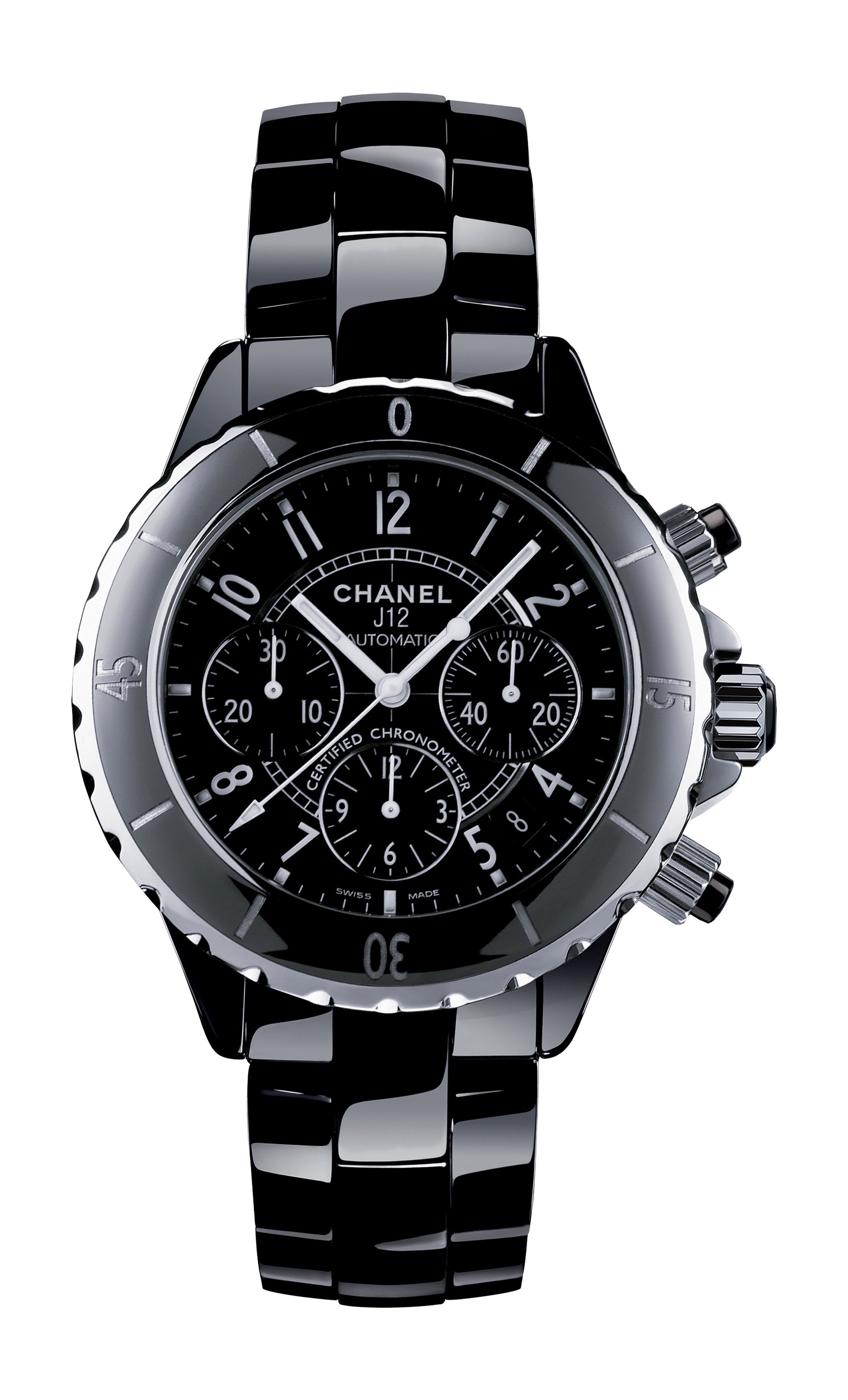 Chanel J12 Chronograph Watch luxury timepiece - detailed view