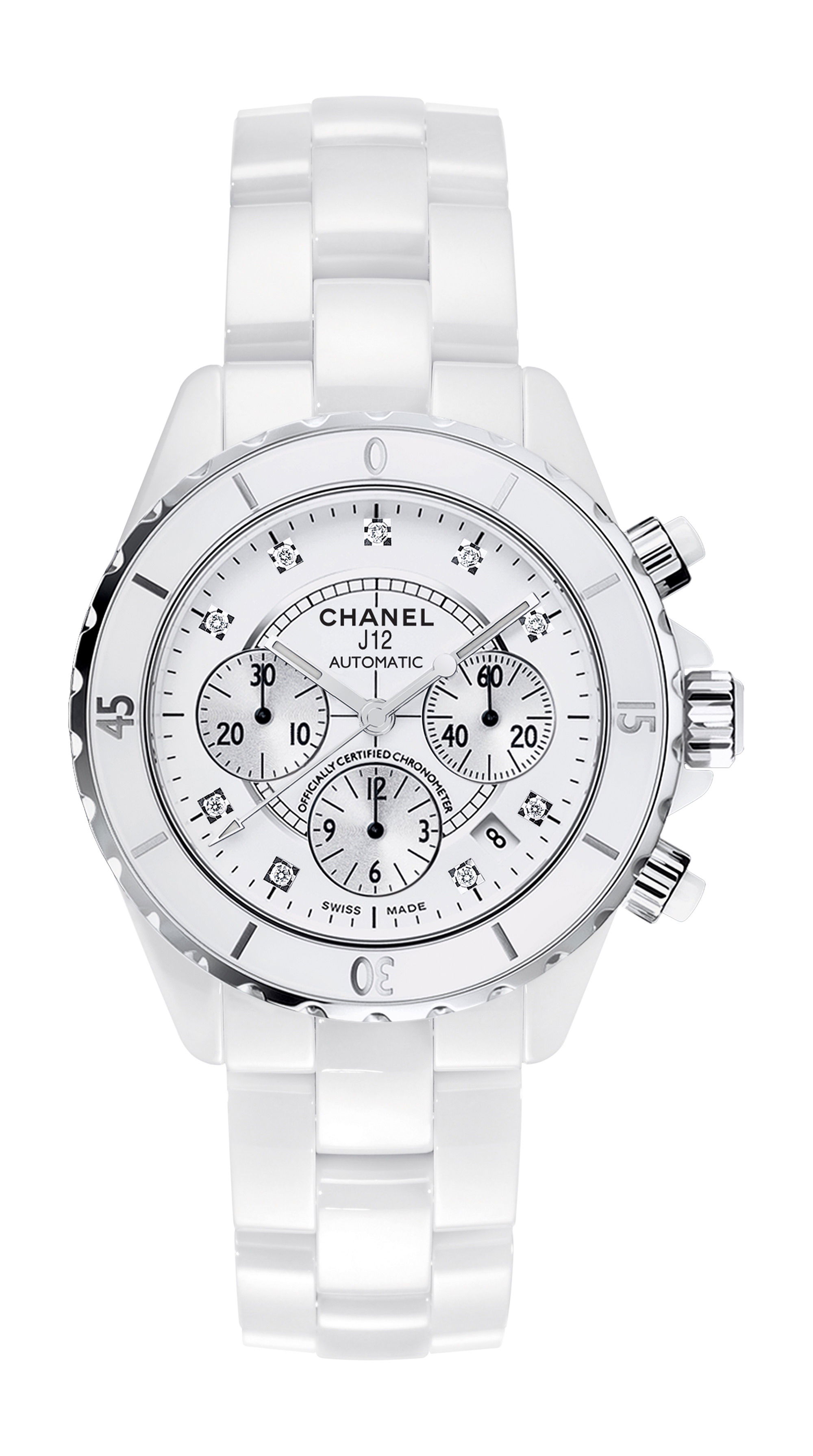 Chanel J12 Chronograph Watch luxury timepiece - detailed view
