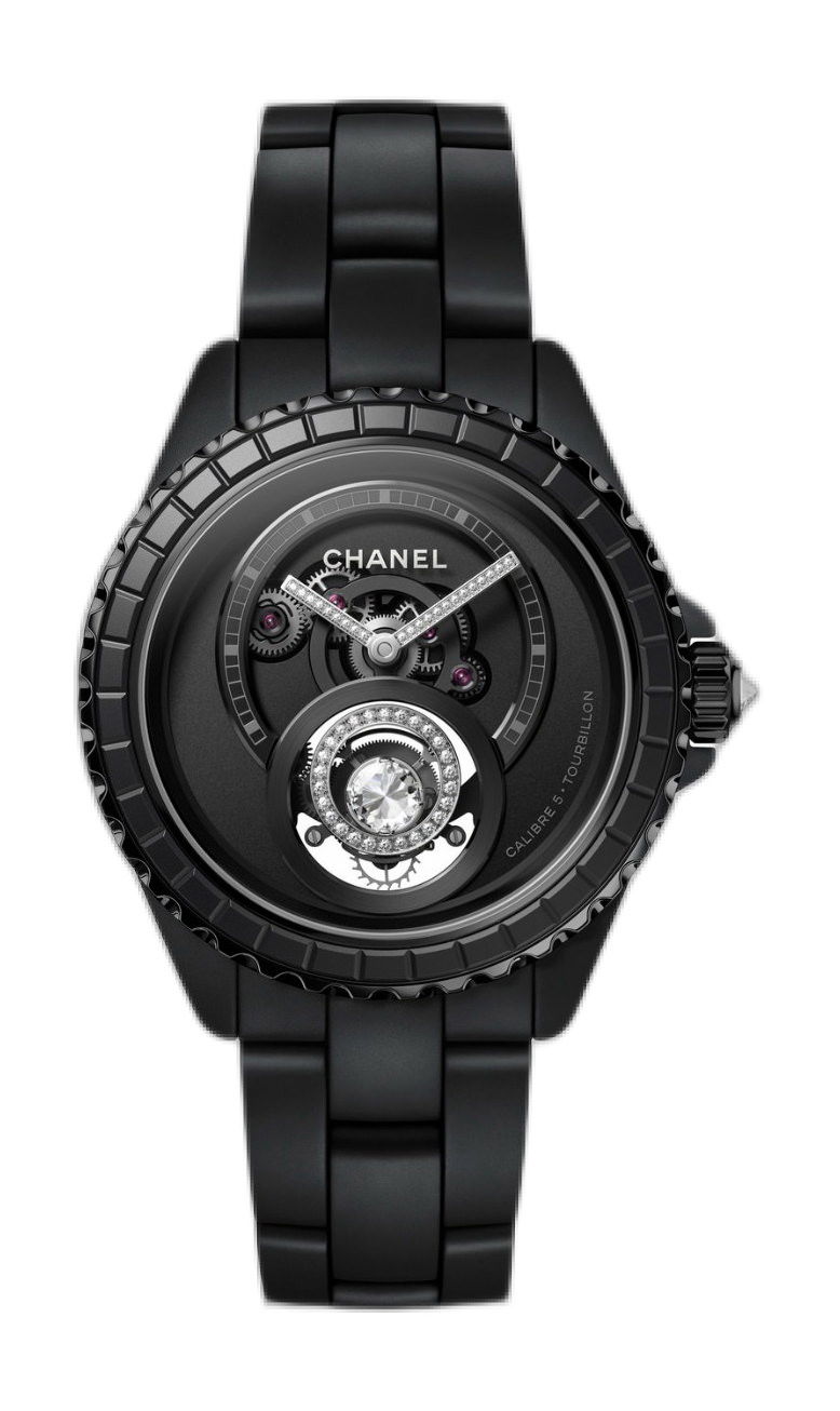 Chanel J12 Diamond Tourbillon luxury timepiece - detailed view